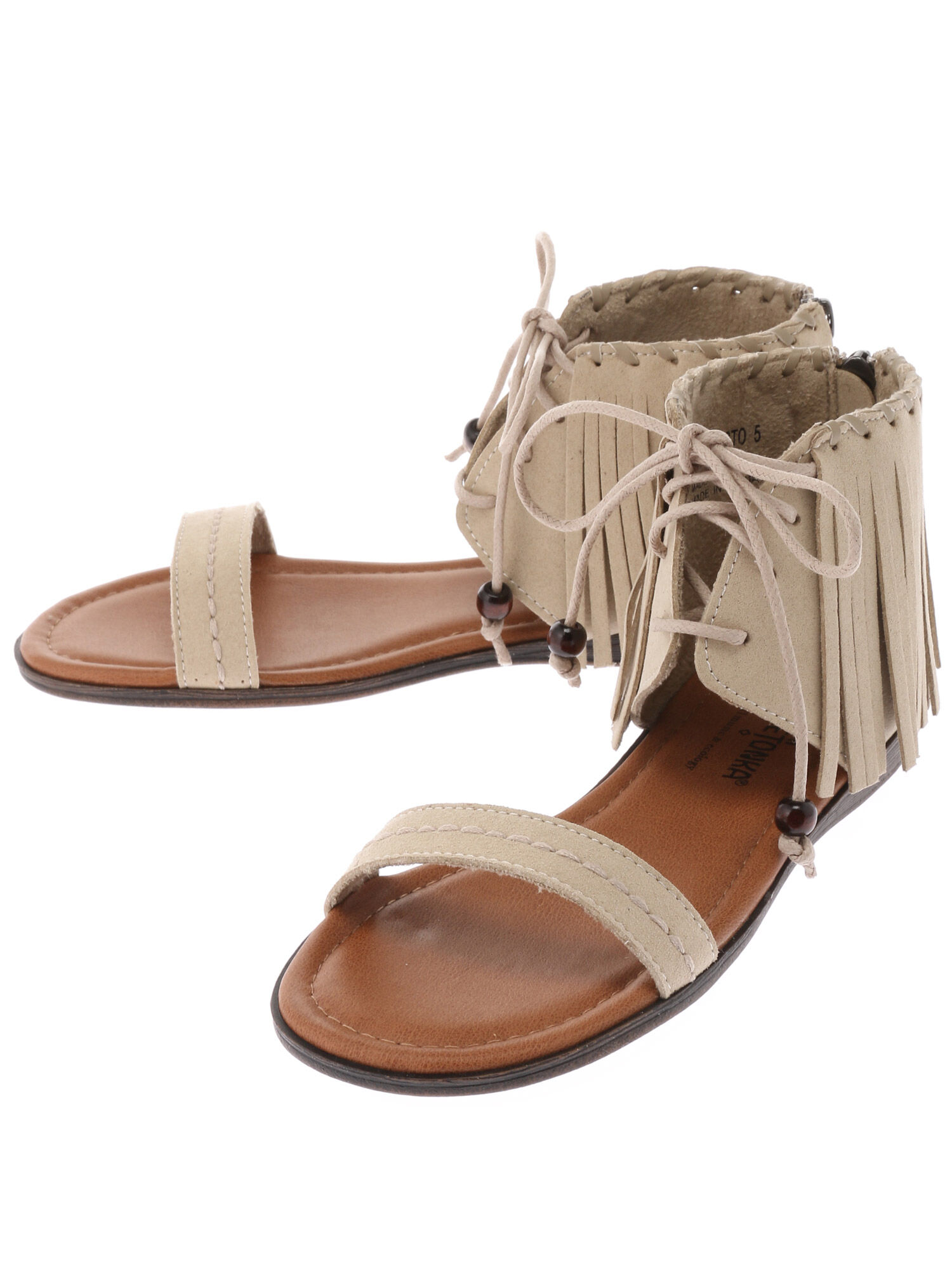 【Minnetonka×earth】フリンジサンダル