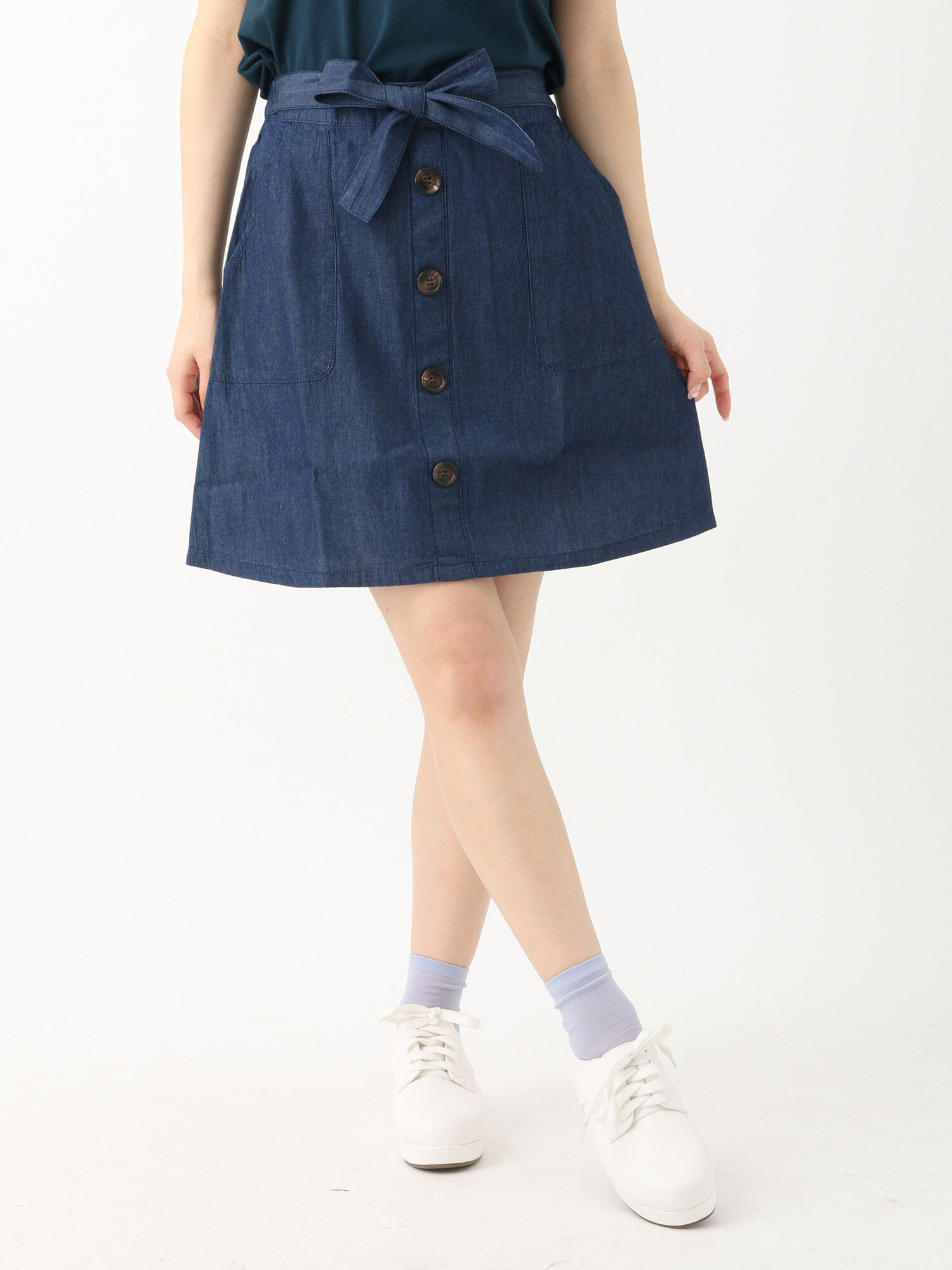 台形デニムスカート