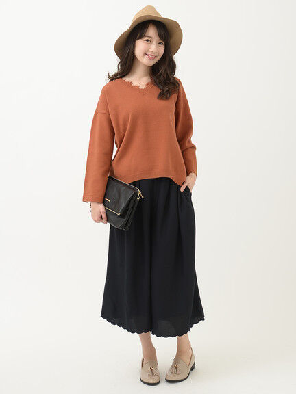 Kis-My-Ft2×earth×Ray レース付きニット&スカラップスカーチョセット