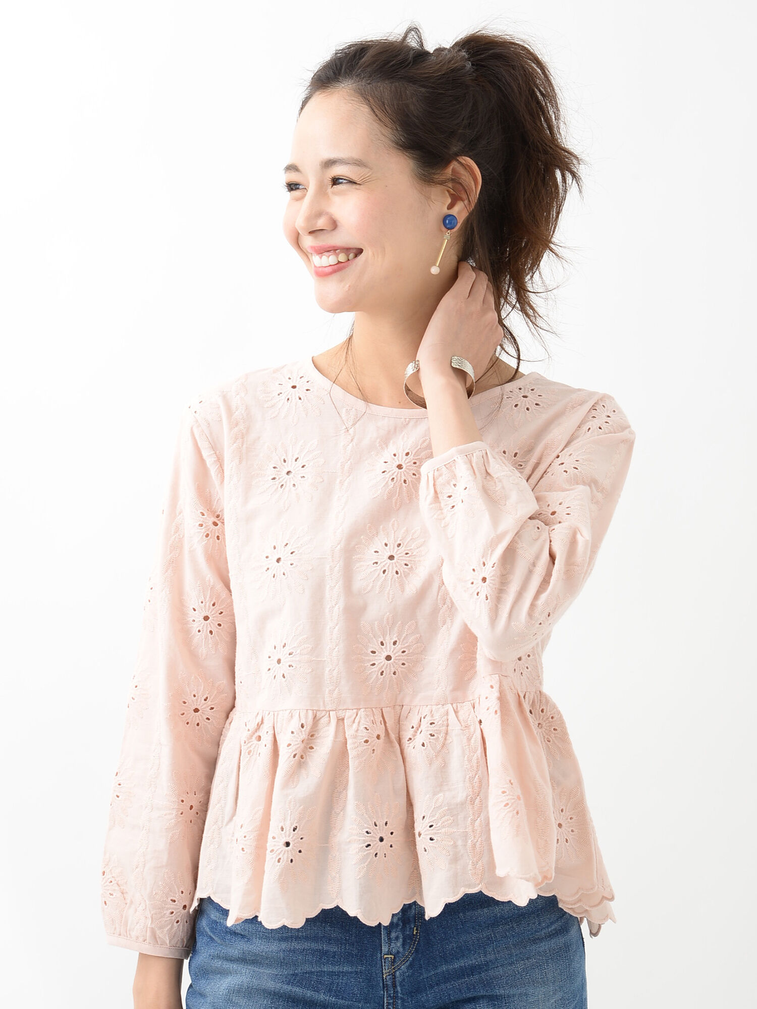 ★<WEB限定大きな・小さなサイズ>レースプルオーバー