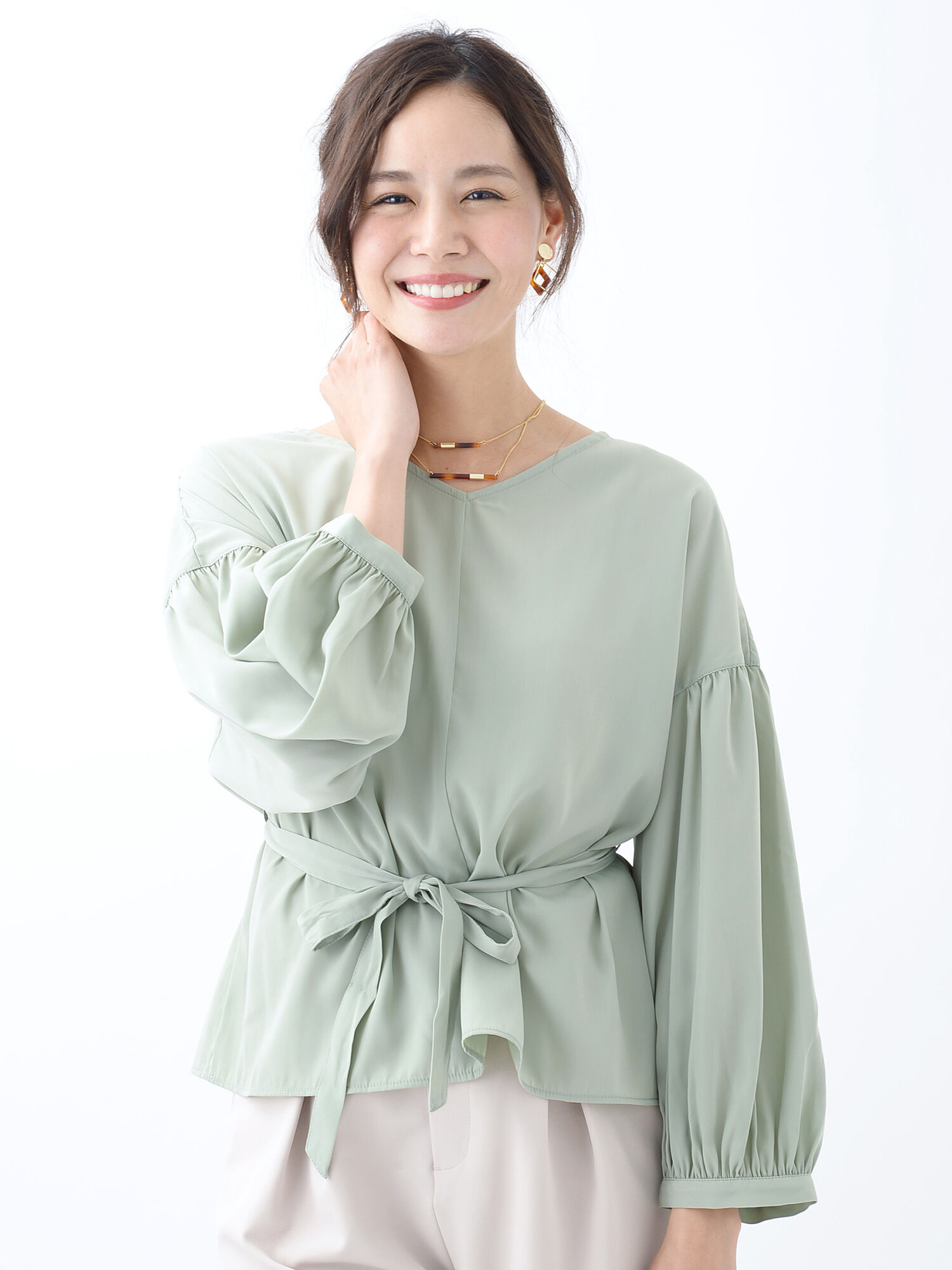★<WEB限定大きな・小さなサイズ>2wayリボン付きプルオーバー