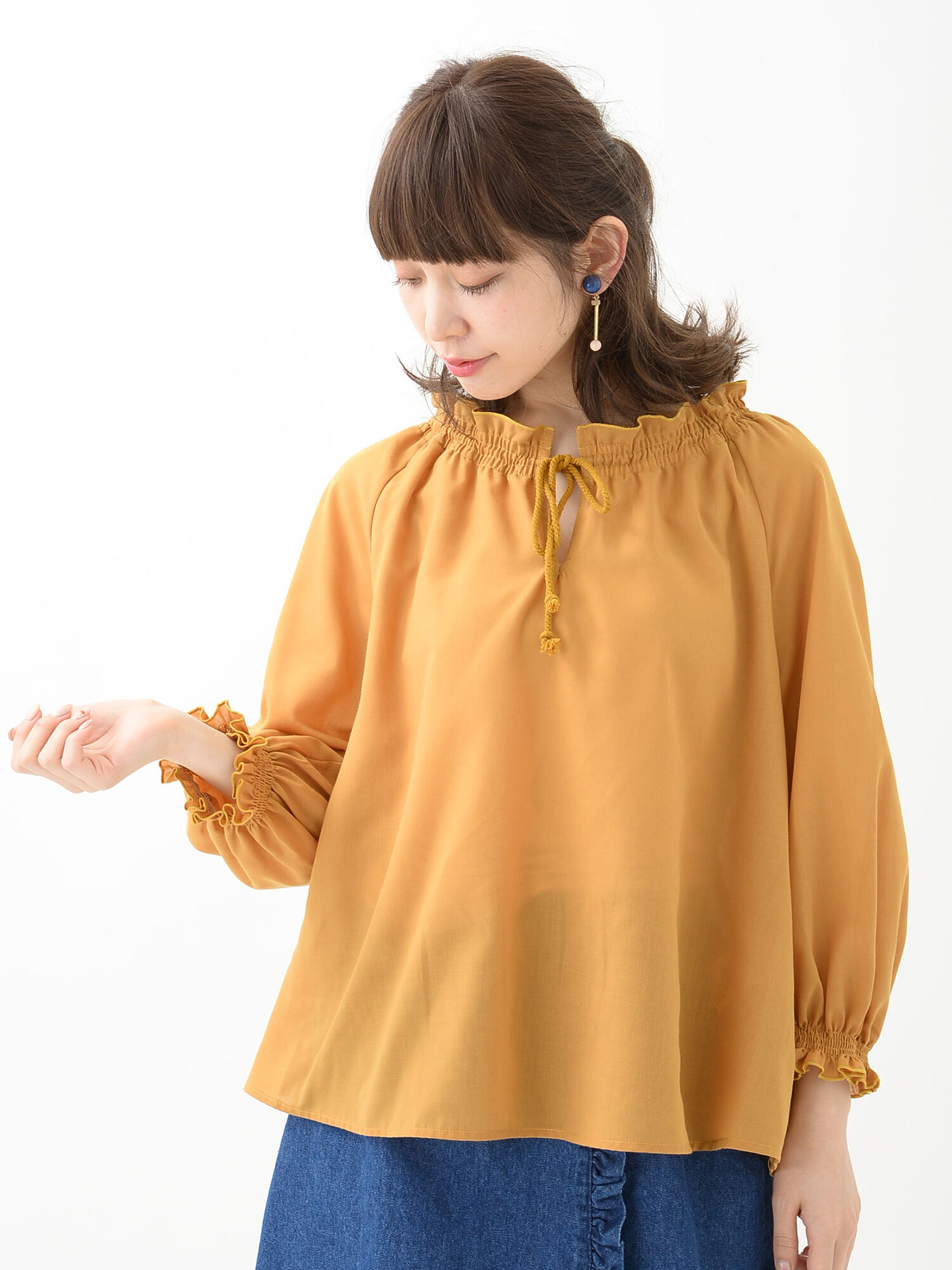 ★<WEB限定大きな・小さなサイズ>袖ボリュームブラウス