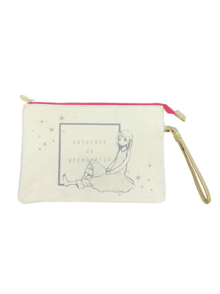 earth music&ecology Japan Label 【爪先の宇宙コラボ】描き下ろしイラストクラッチポーチ