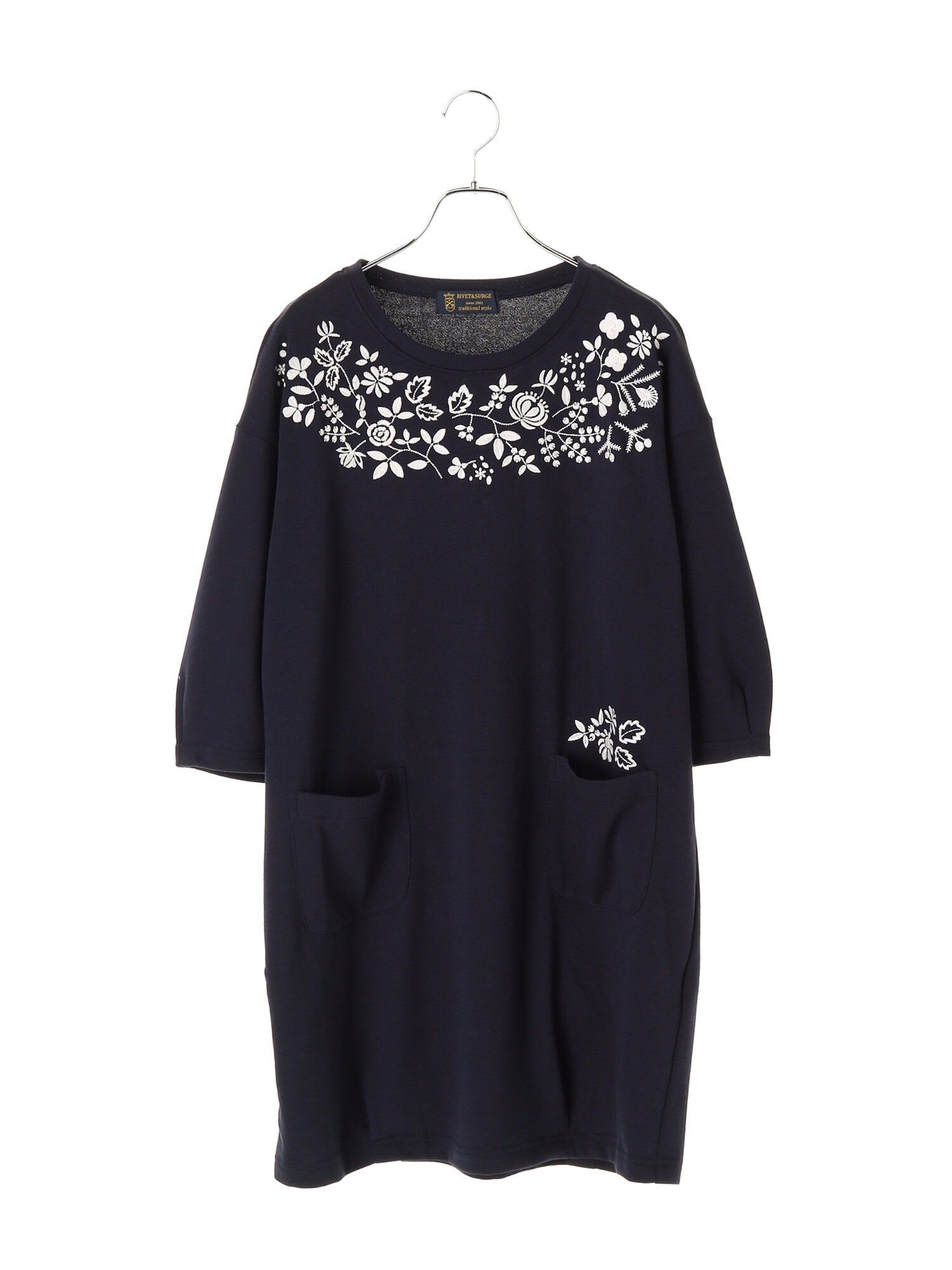 RIVET&SURGE r&s FLOWER EMBROIDERYチュニック