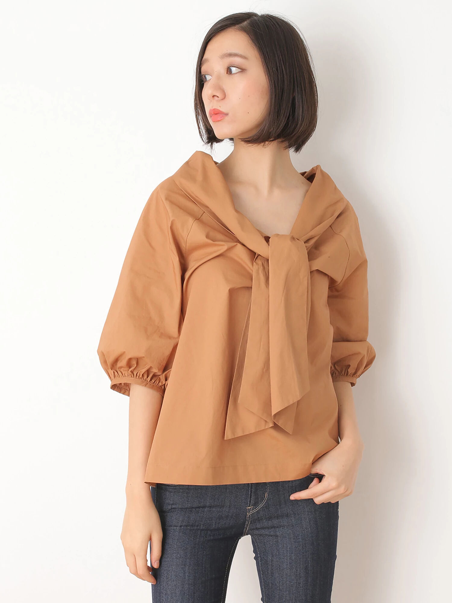 衿ボリューム2wayブラウス