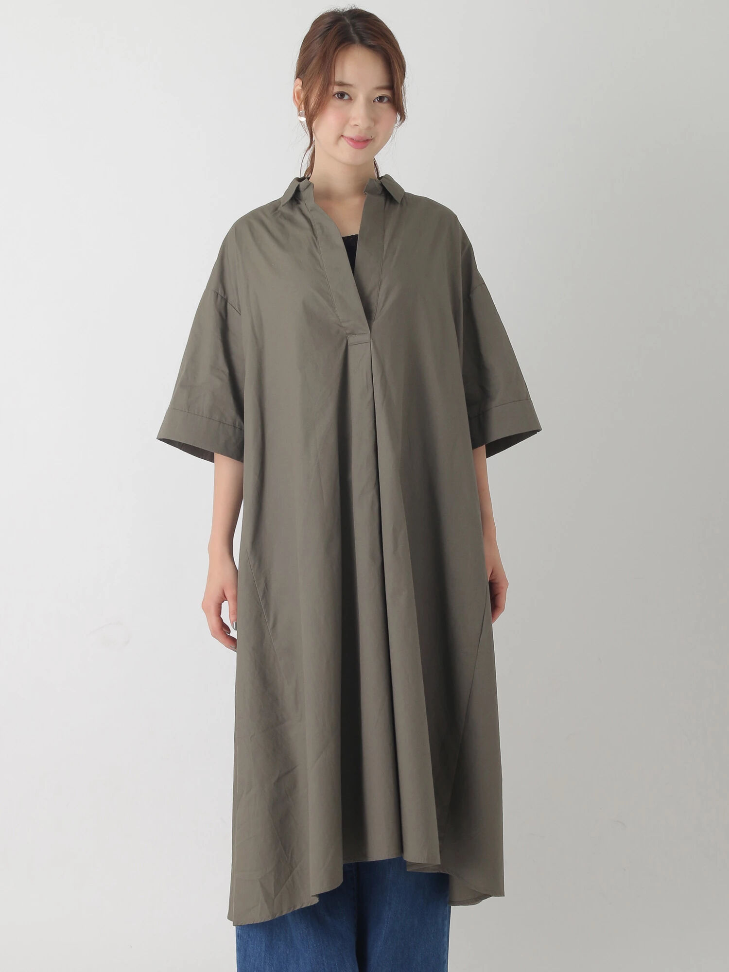 ・Aラインシャツワンピース