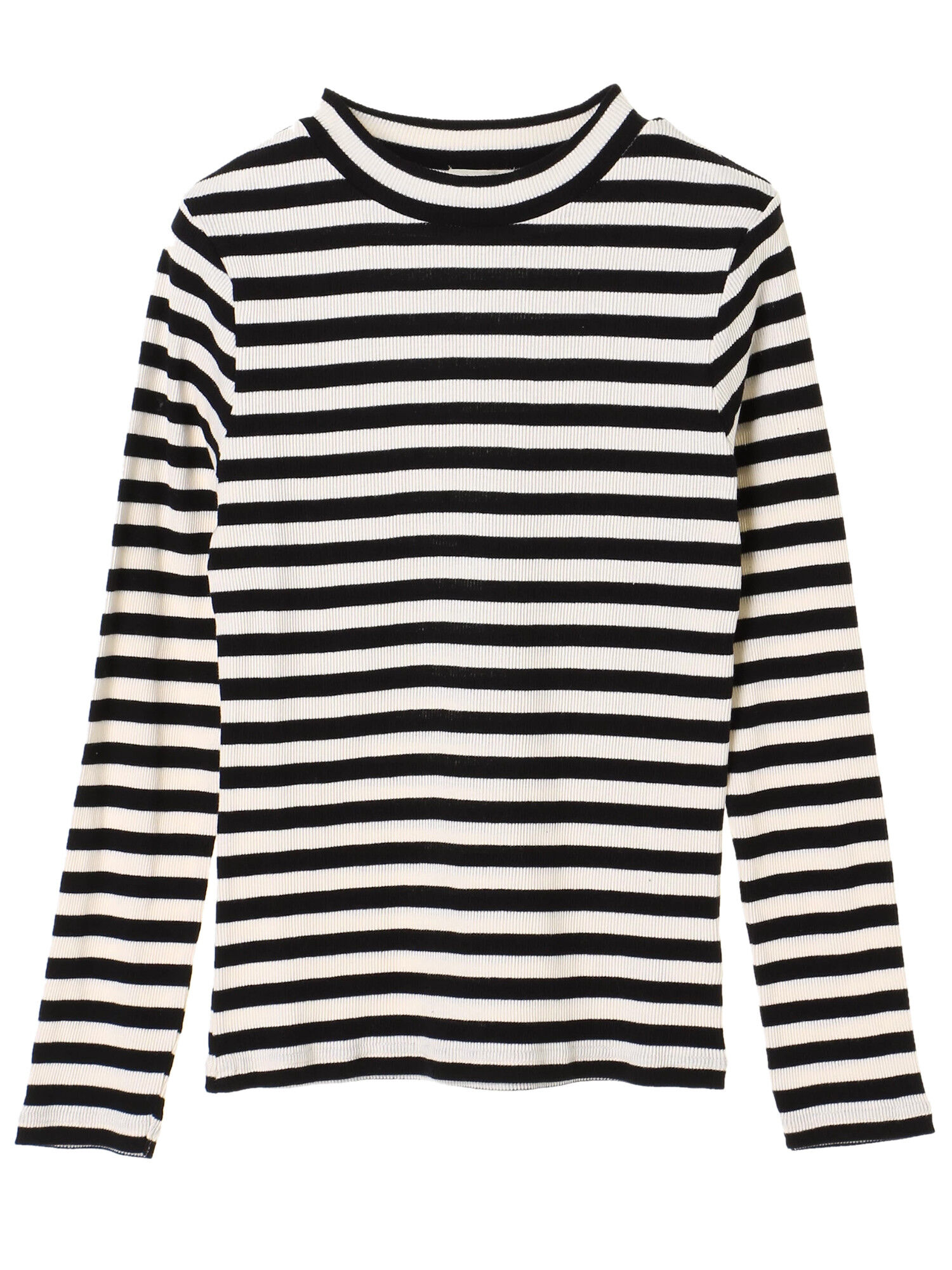 ・ボーダーリブカットソー