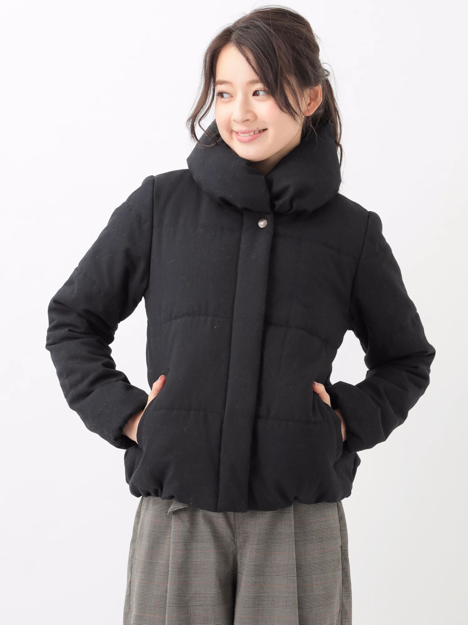 ＜先行予約＞中綿ツイードショートブルゾン