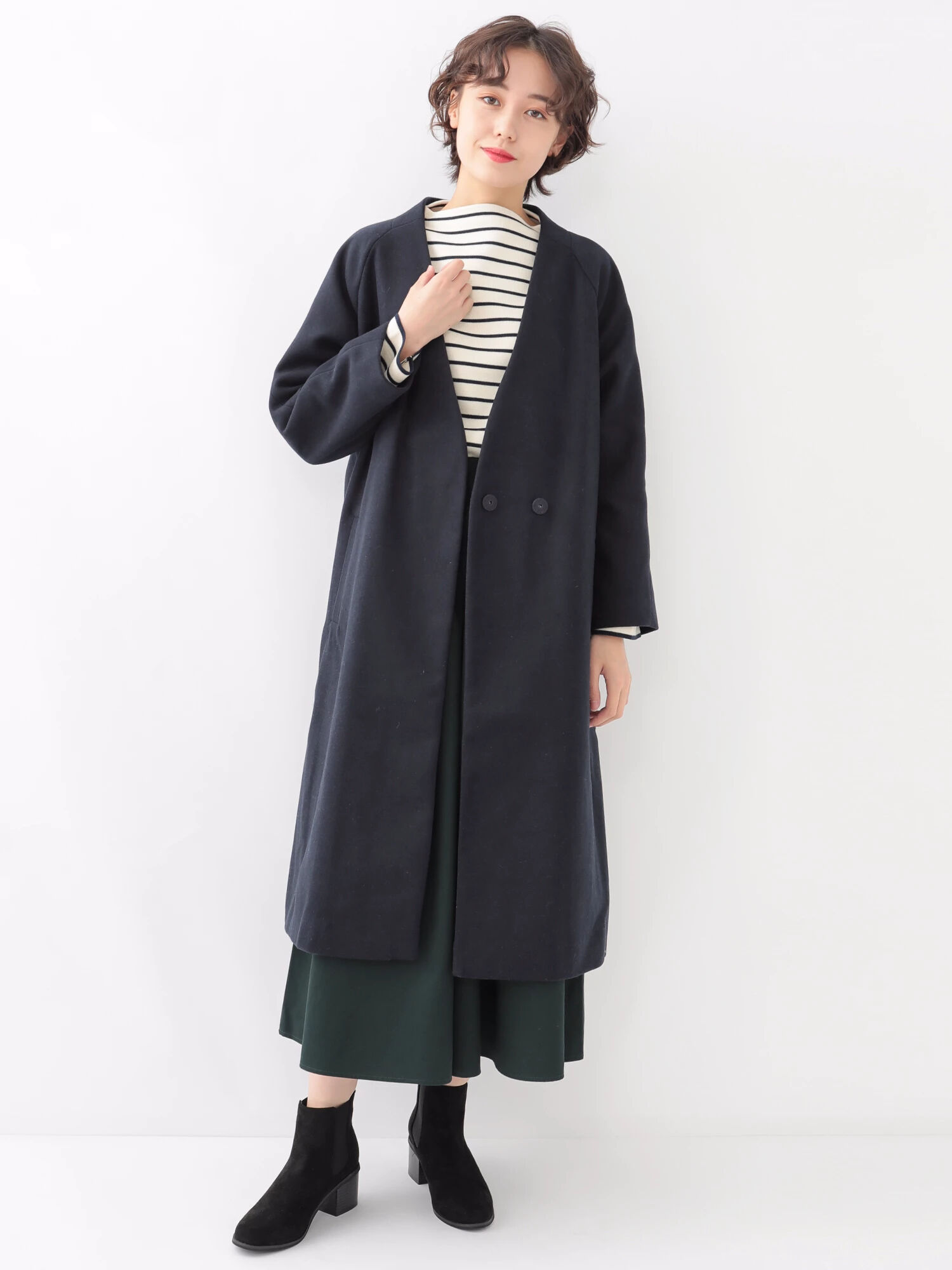 ◎サイドスリットロングコート