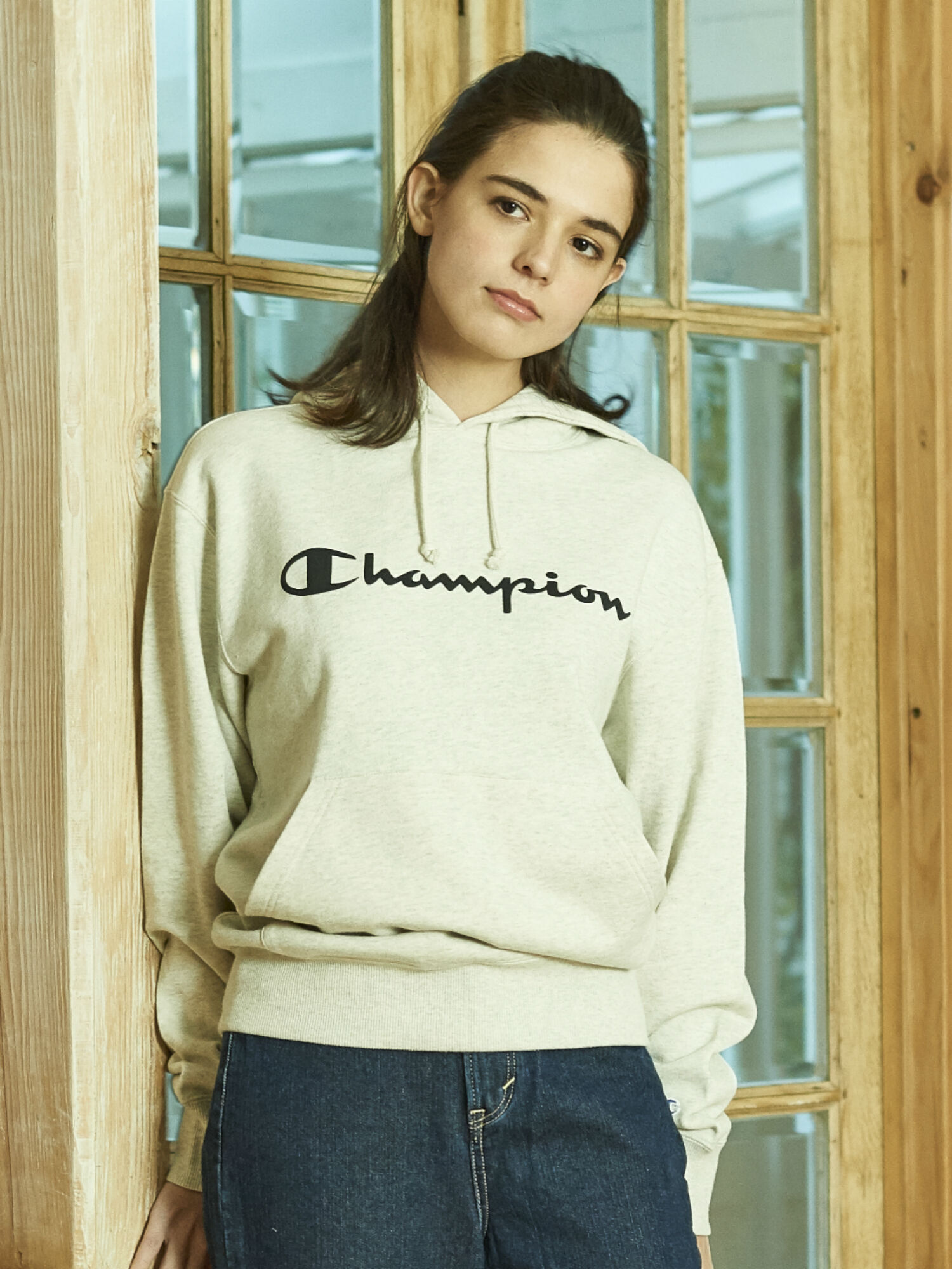 【WEB先行予約】Champion×earthパーカープルオーバー