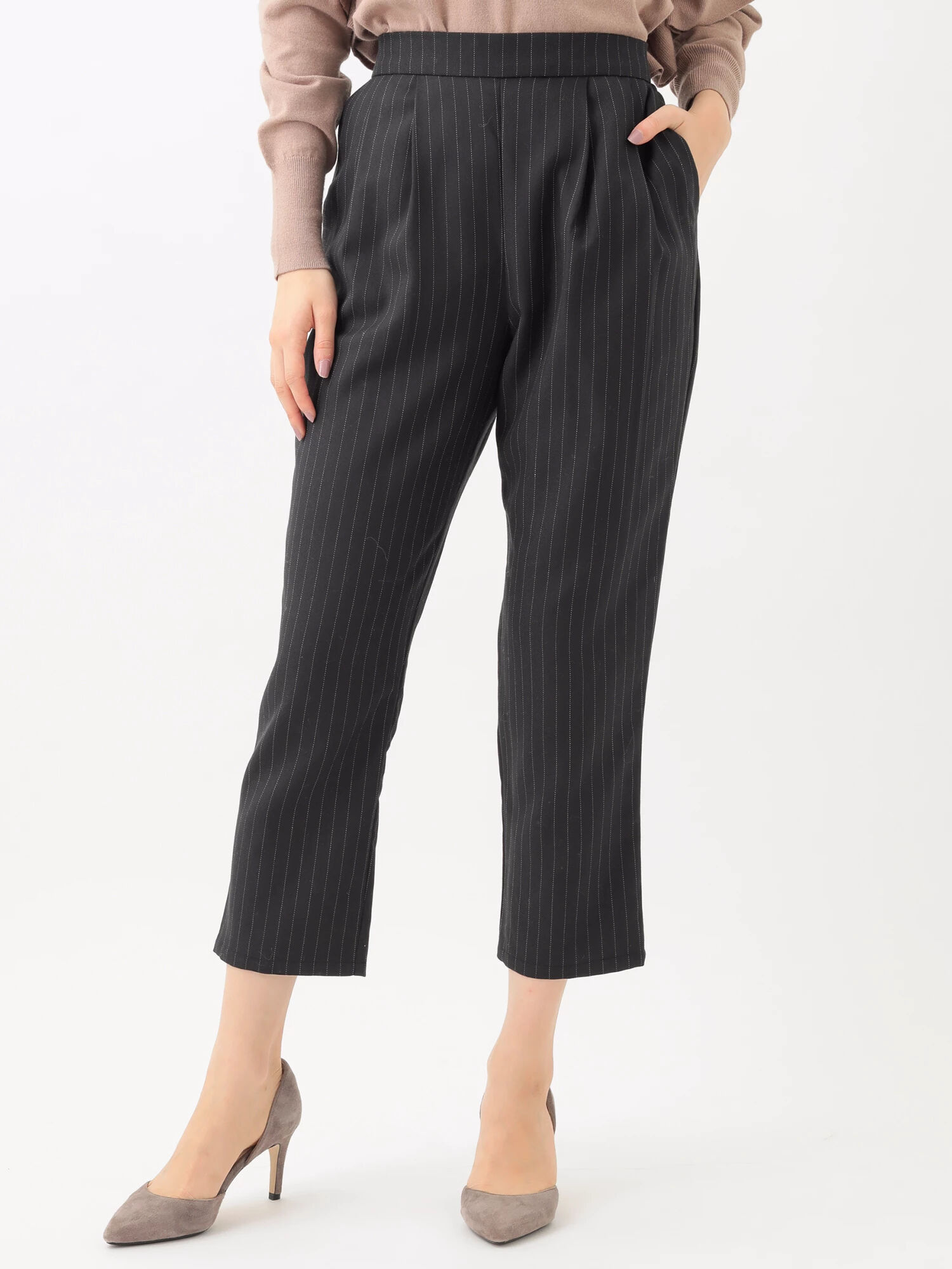 ◎＜ＷＥＢ限定大きな・小さなサイズ＞T/R起毛イージーテーパードパンツ