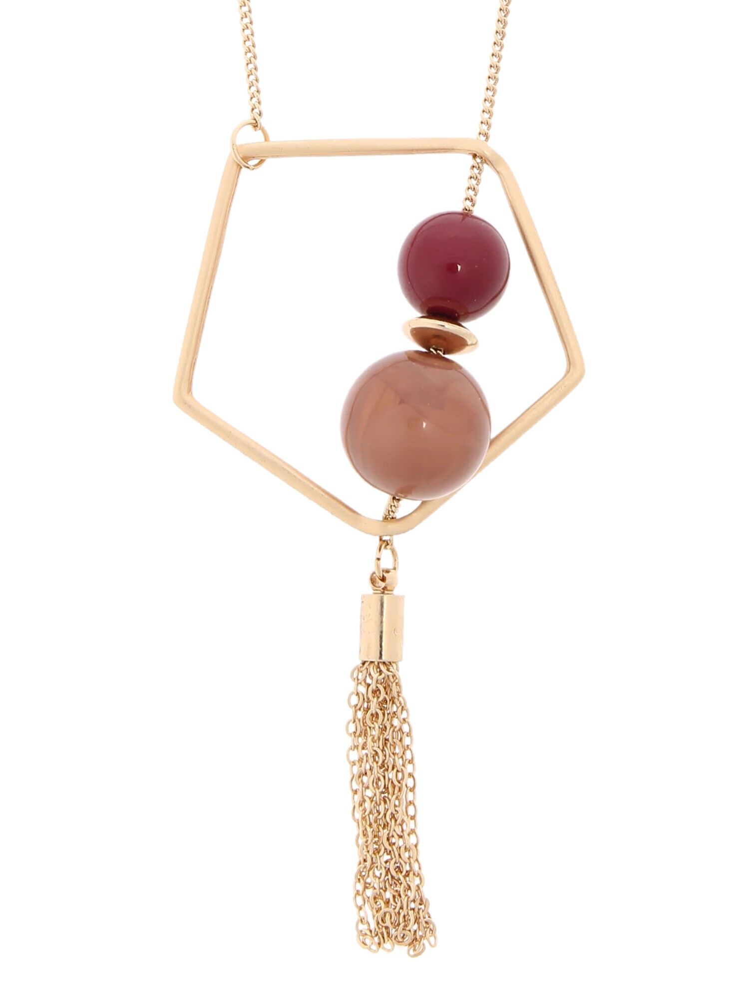 ペンタゴンチェーンタッセルネックレス