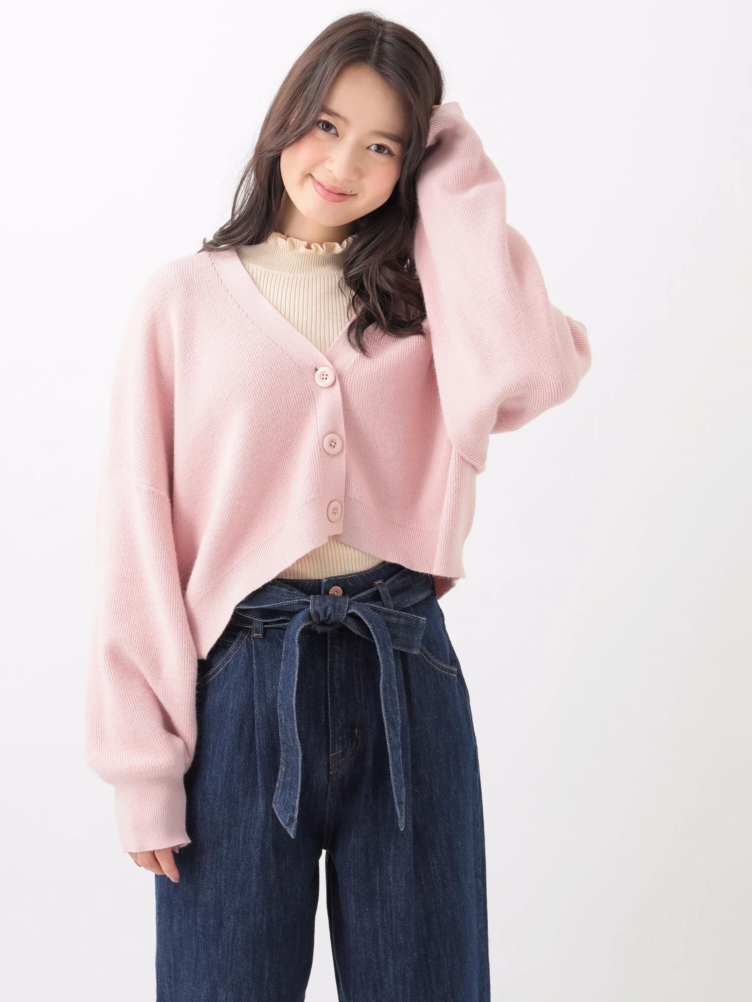 ≪iKON×アース×Ray≫【B.I】ボリュームショートカーディガン