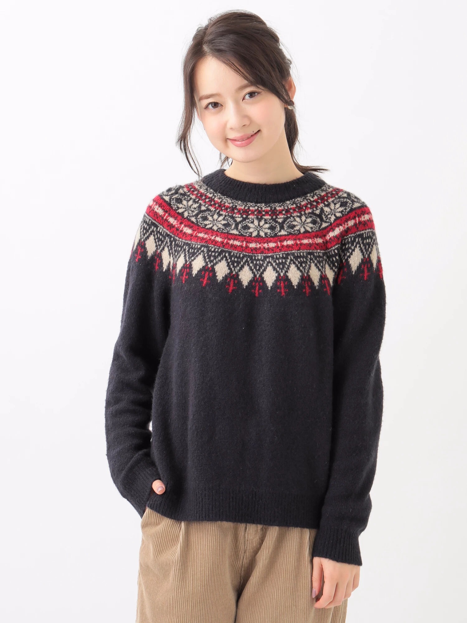 ◎・ノルディック求心ニットプルオーバー