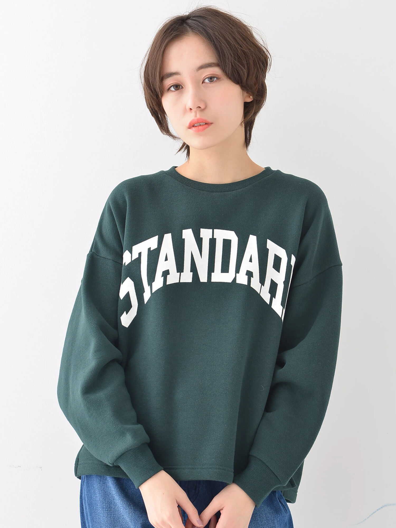 ★裏起毛プリントプルオーバー