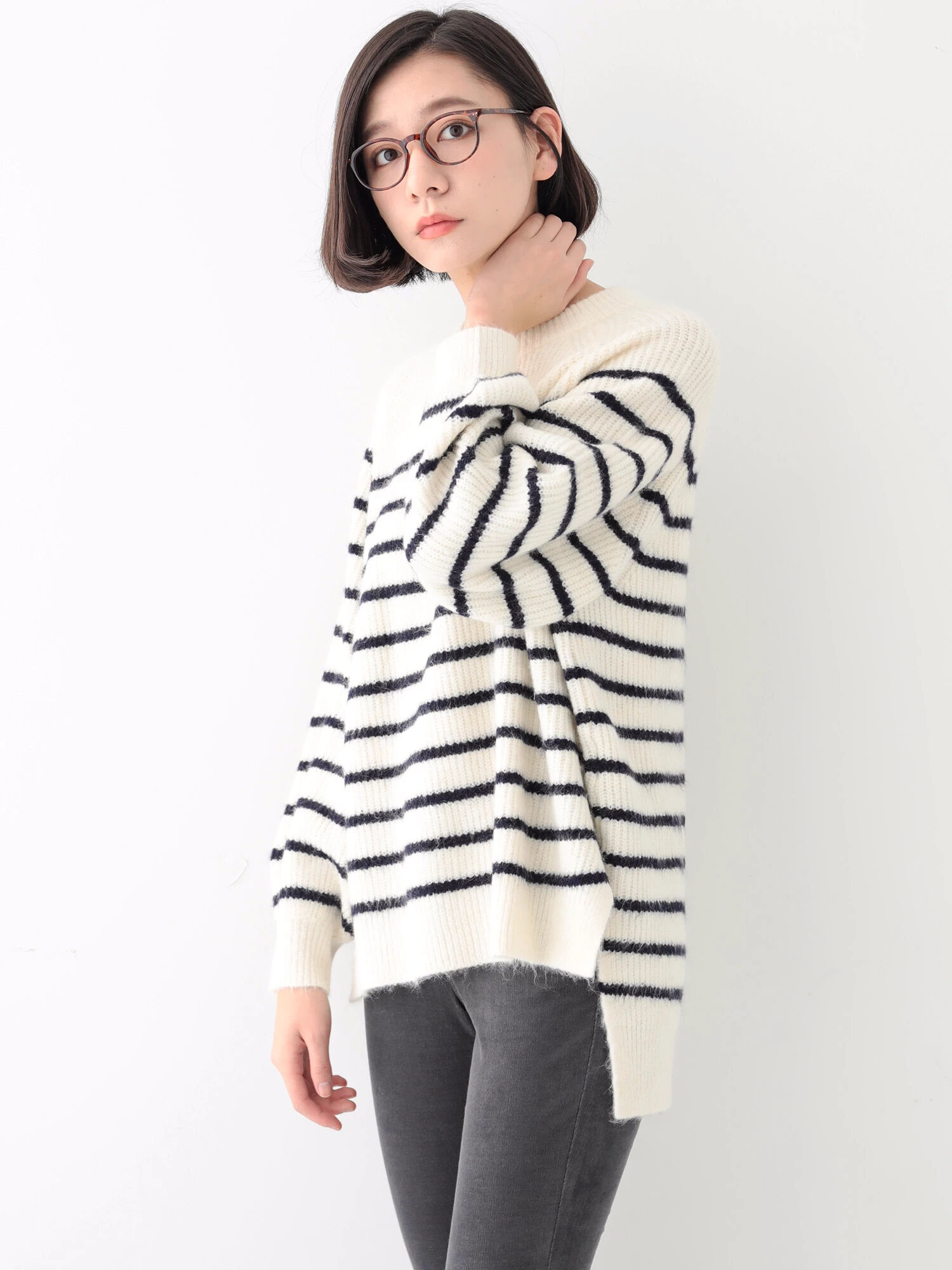 ・ボーイフレンドニットチュニック