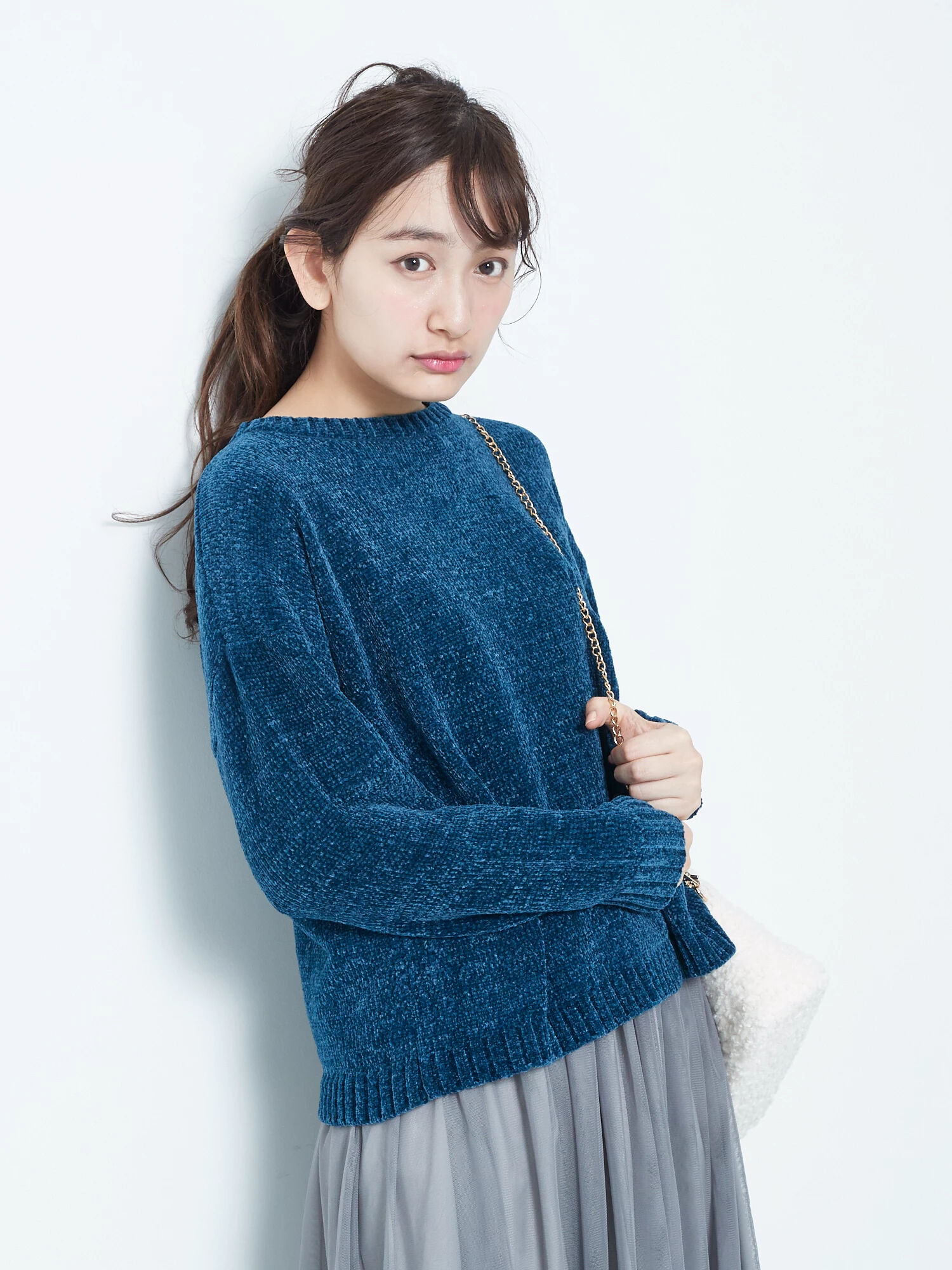 ★モールボリュームスリーブニットプルオーバー