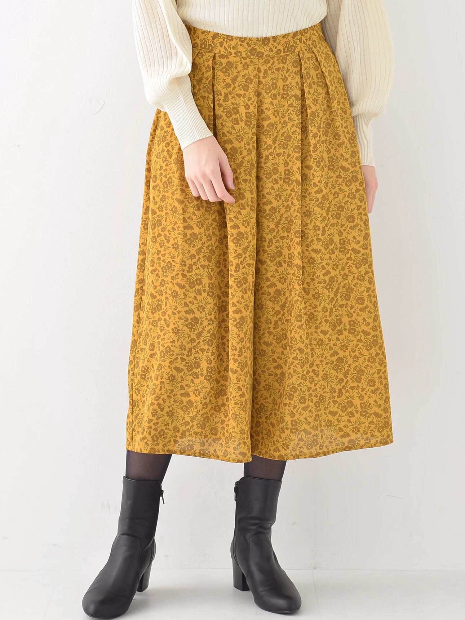 ★花柄プリントスカーチョ