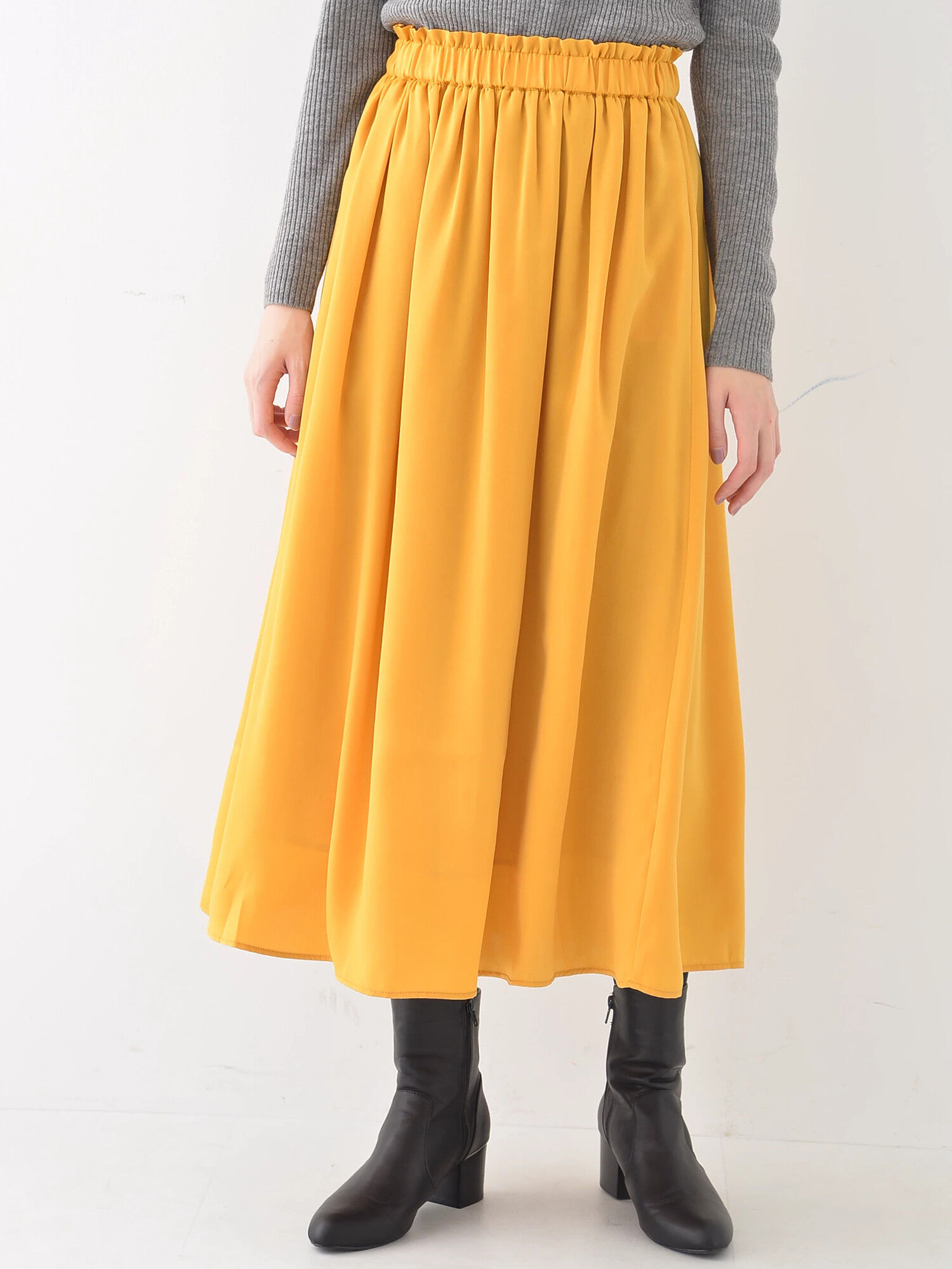 ★スウェードギャザースカート