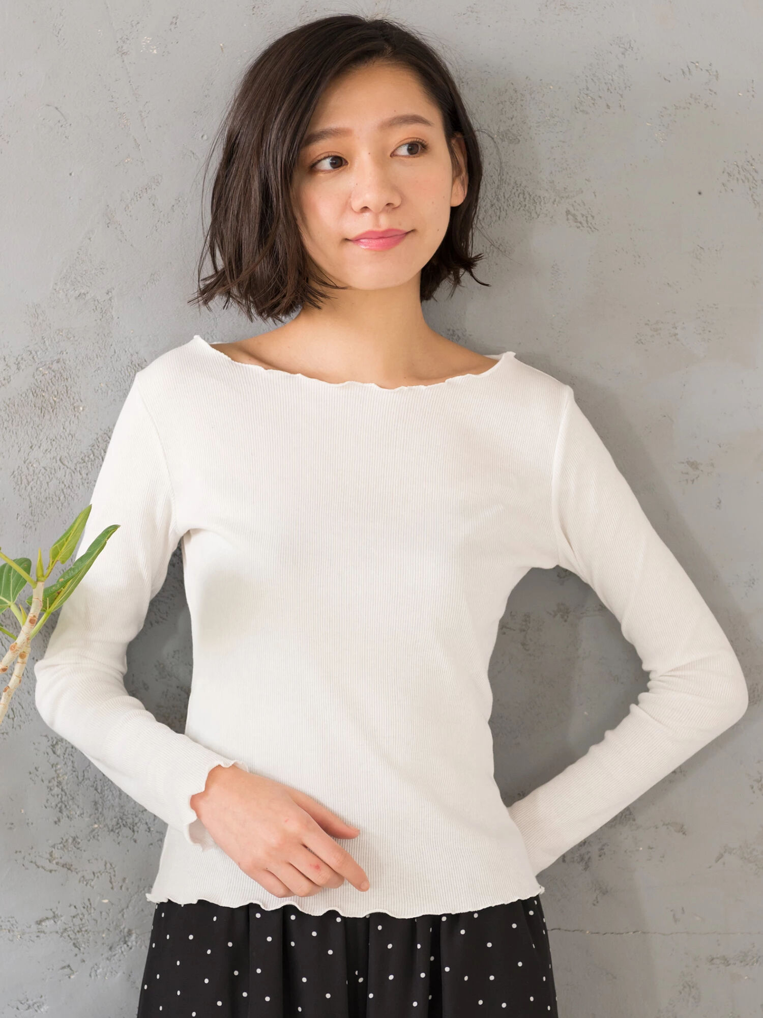 メローボートネックプルオーバー