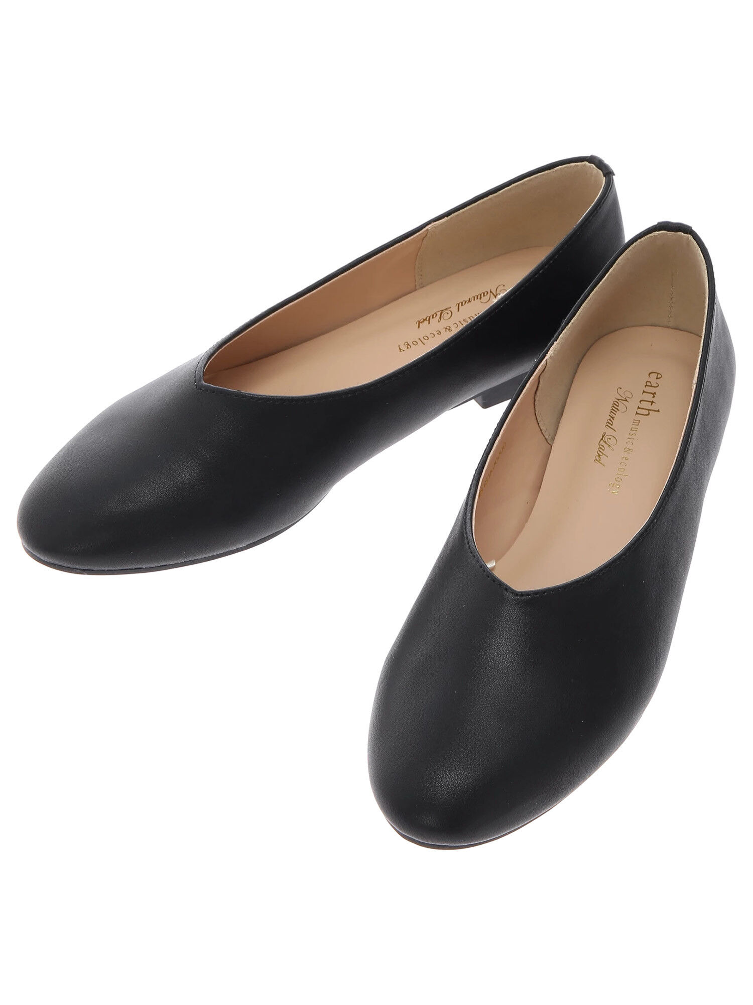 Vカットフラットシューズ