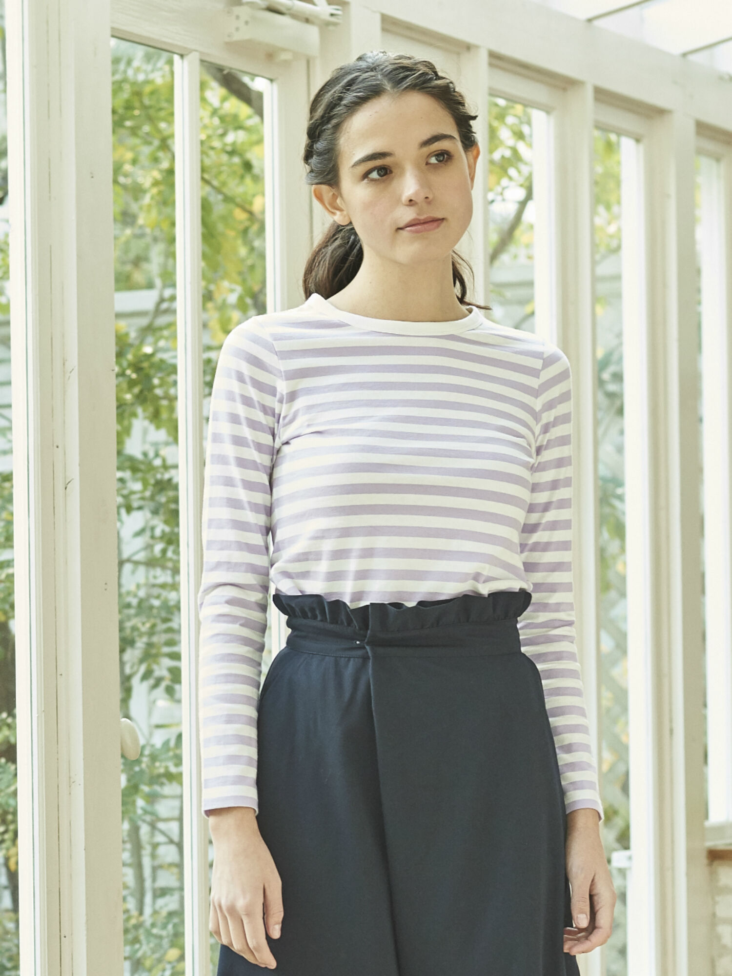 【WEB先行予約】ボーダーボーダークルーネックプルオーバー