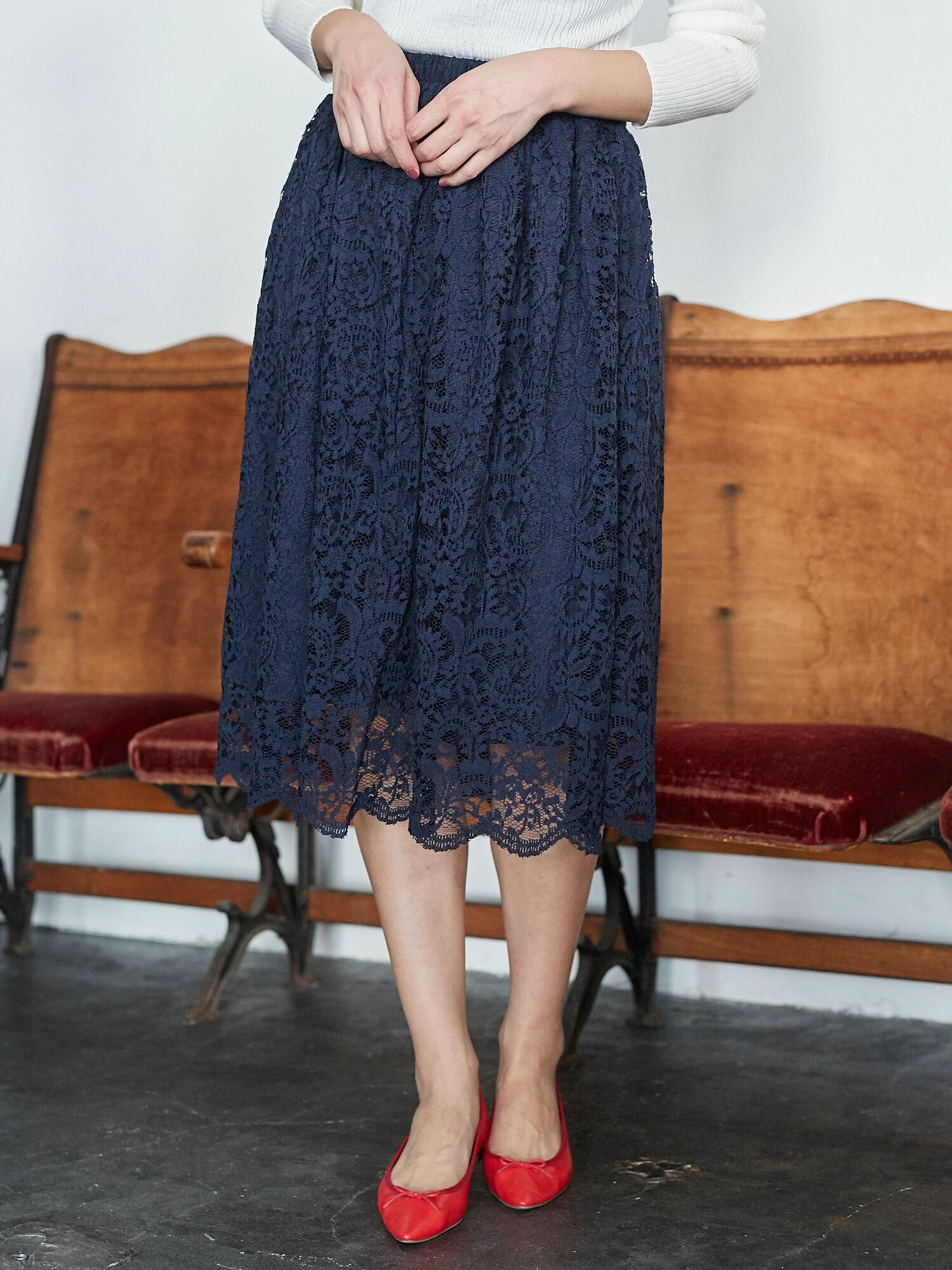 ・レースフレアースカート