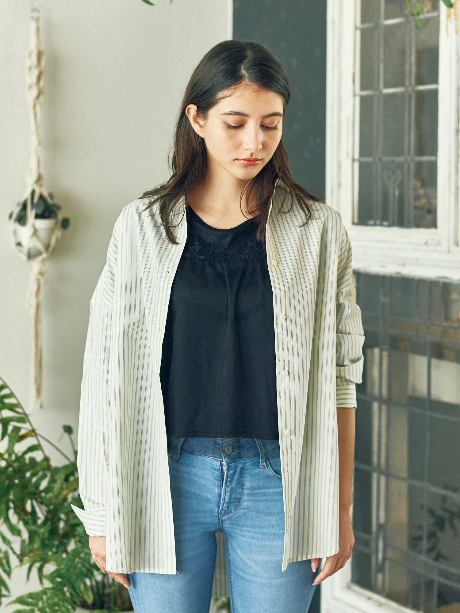 ・ストライプBIGシャツ