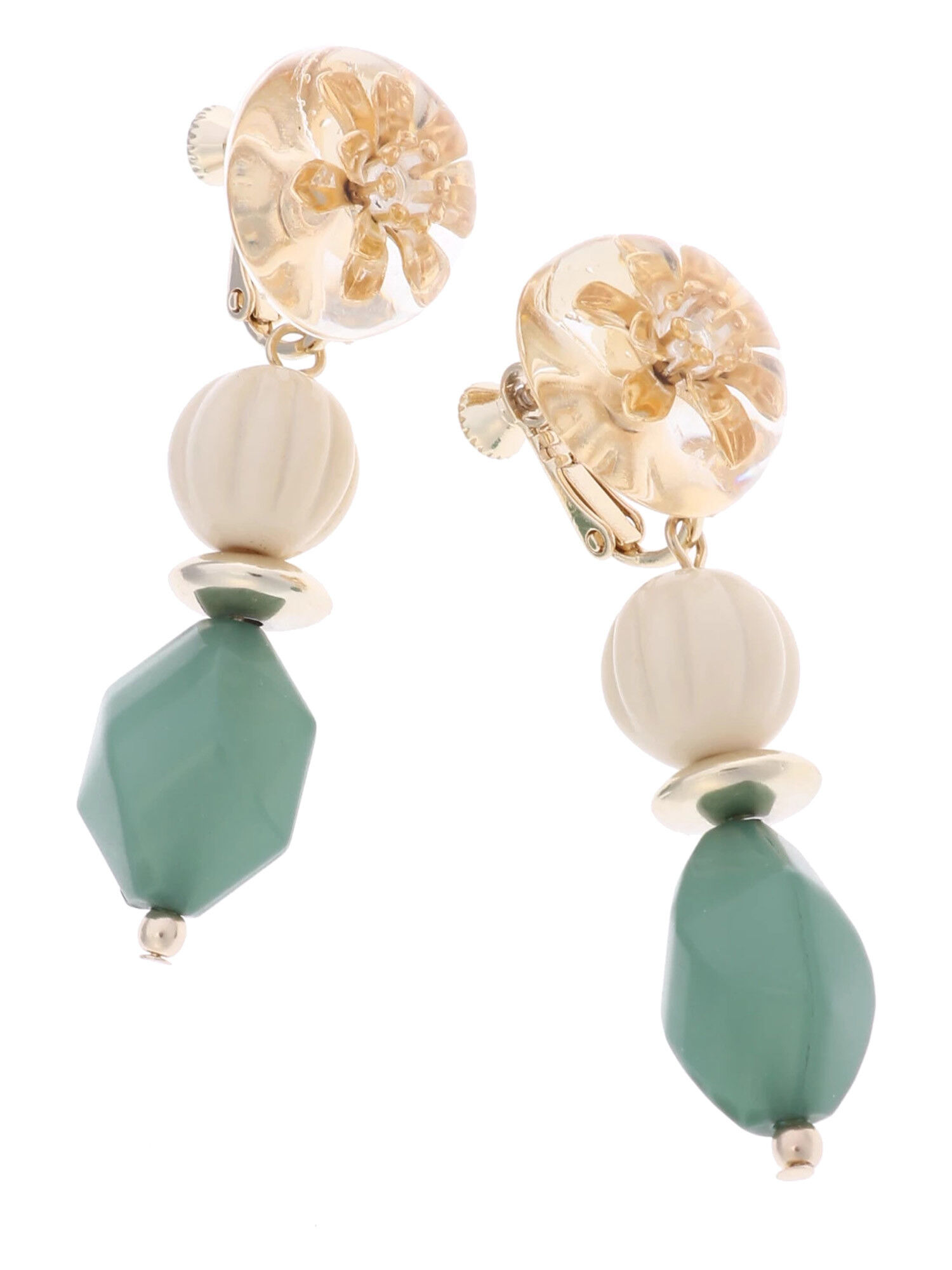 メタルフラワーイヤリング