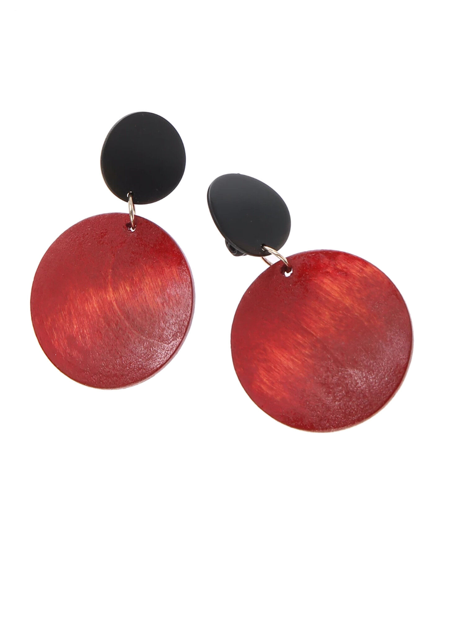 ・ウッドボリュームイヤリング