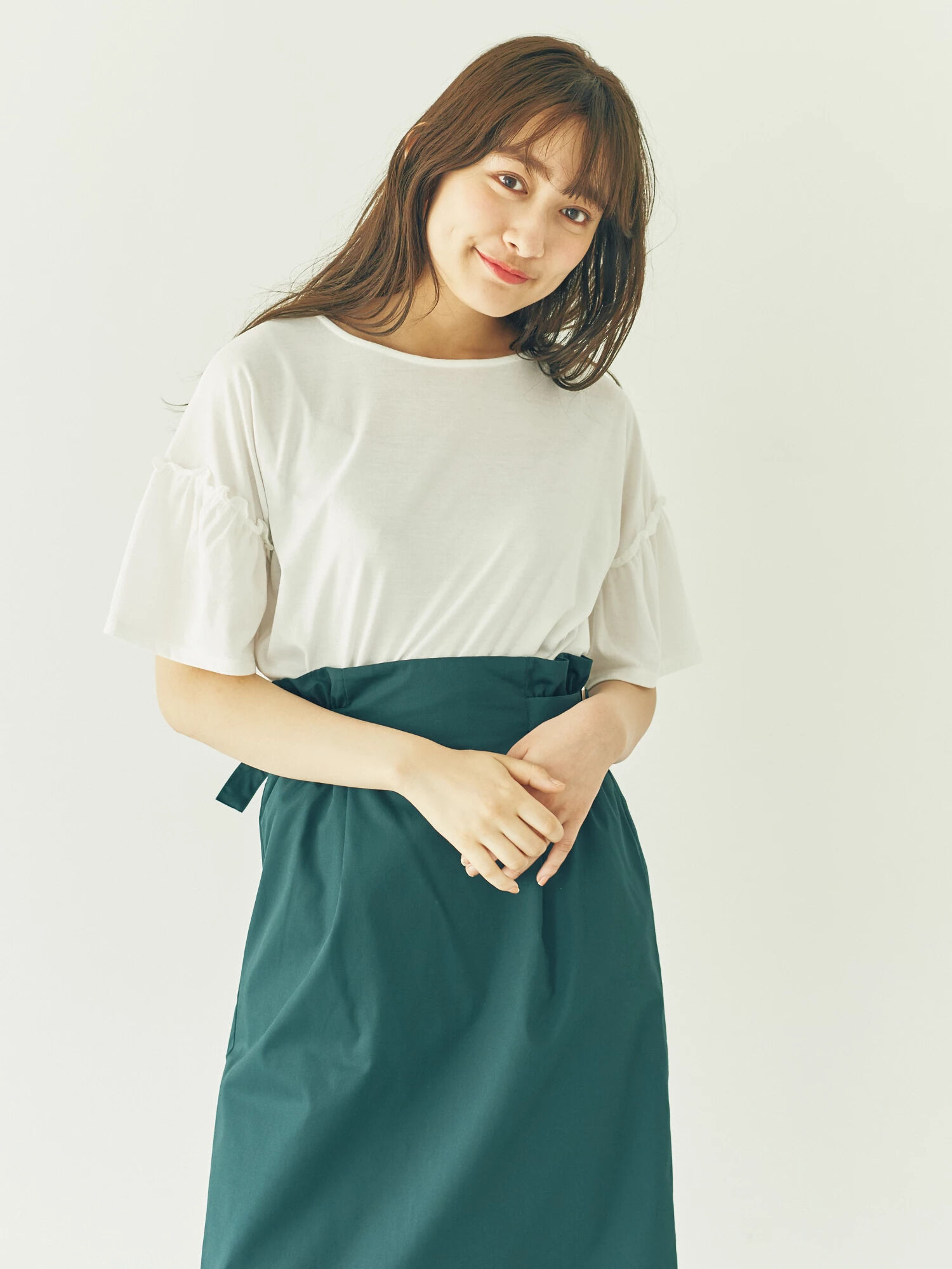 ・ひやするカットソー(ギャザースリーブ)