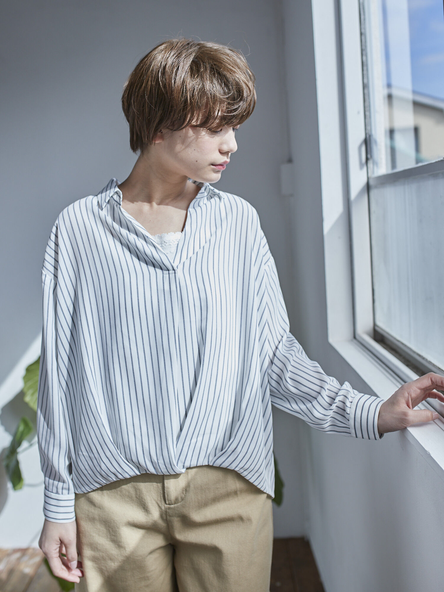 ・SET2点 スキッパーブラウス+インナー