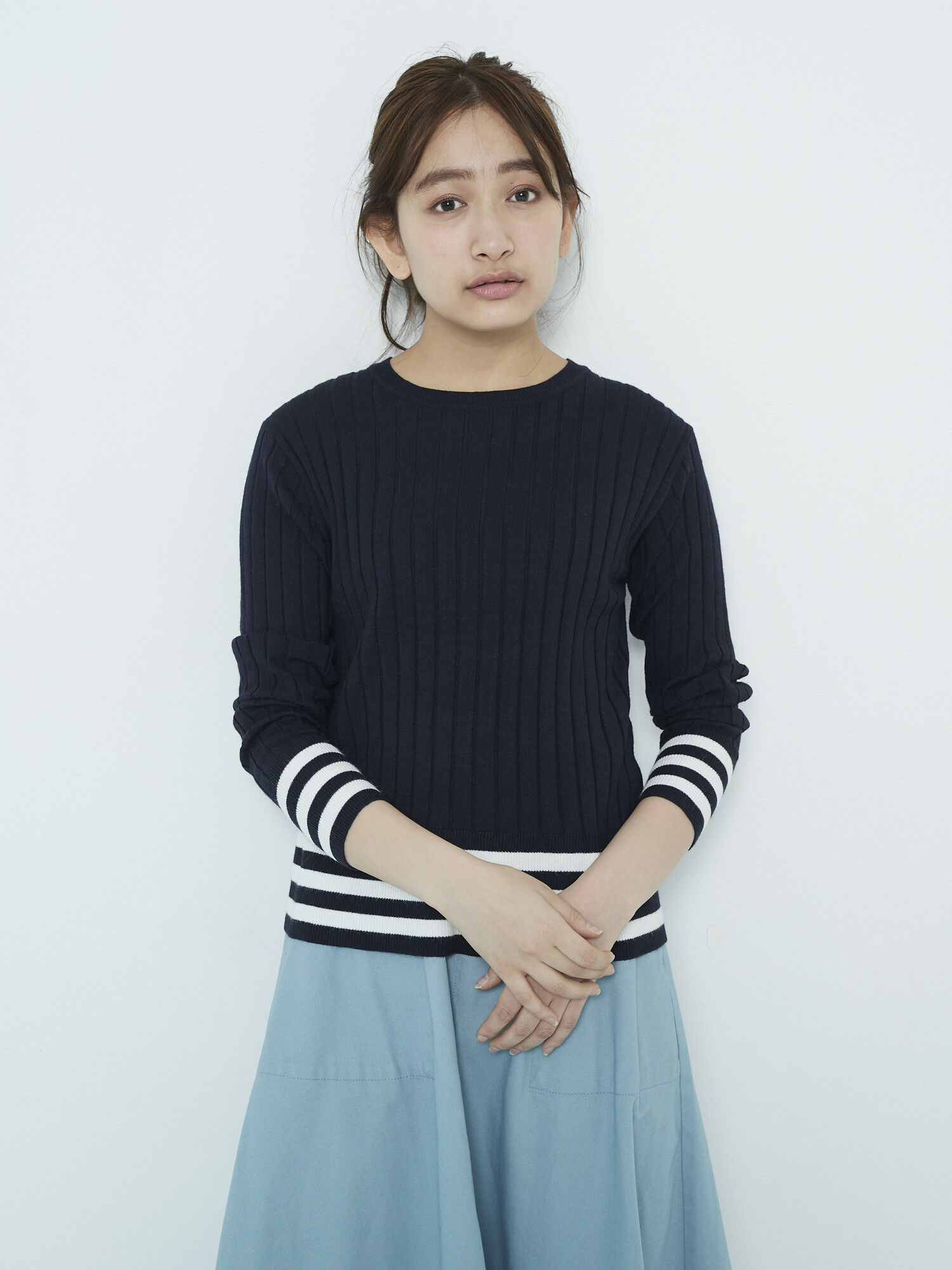 ・ワイドリブニットプルオーバー