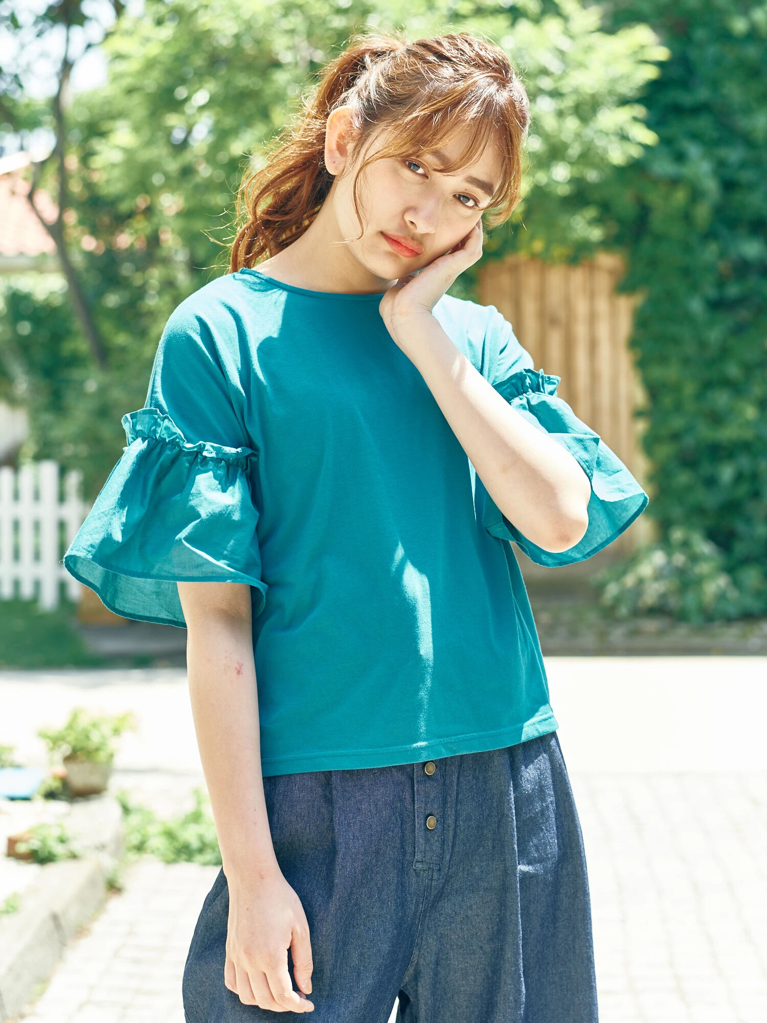 ・ギャザースリーブプルオーバー