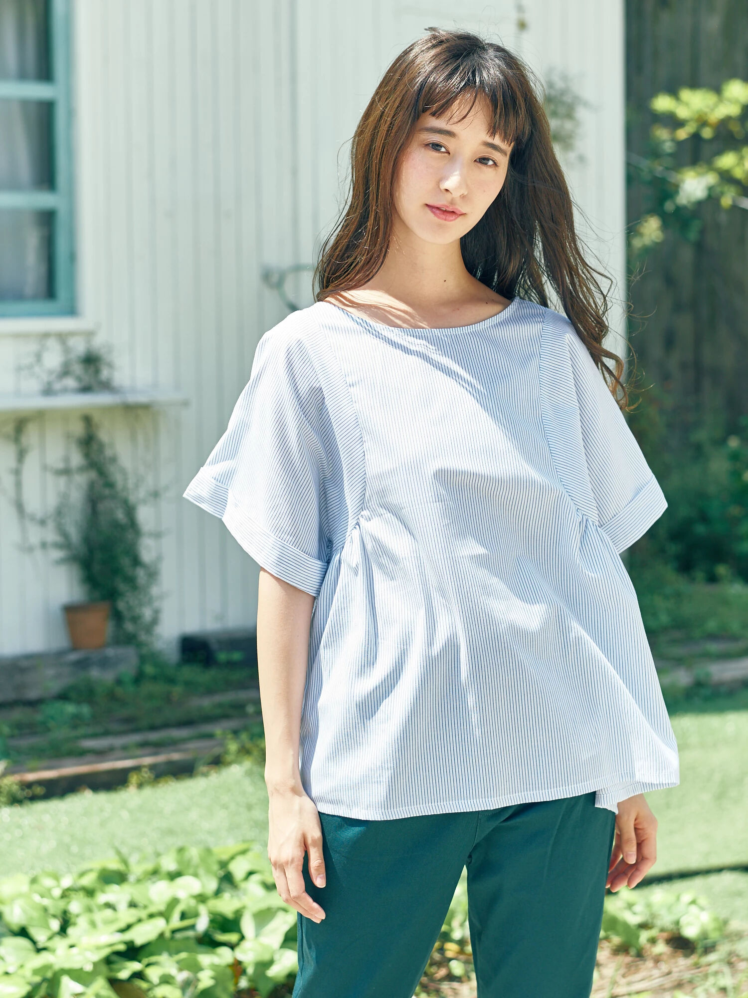 ・切替えギャザーチュニック