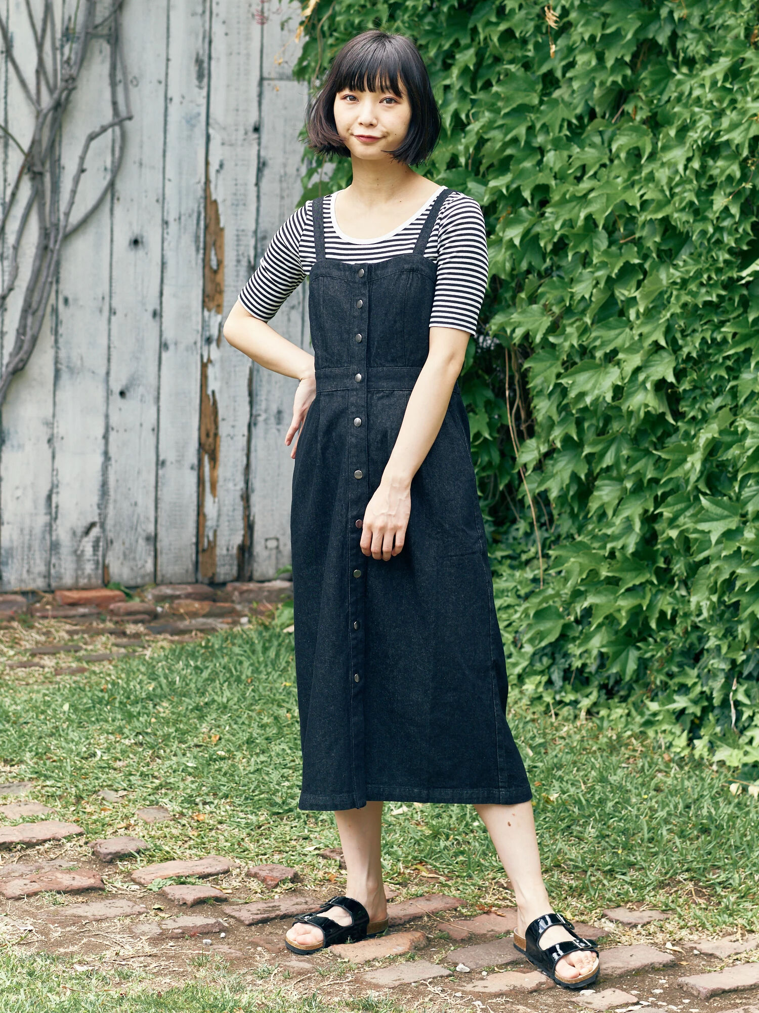 ・デニムジャンパースカート