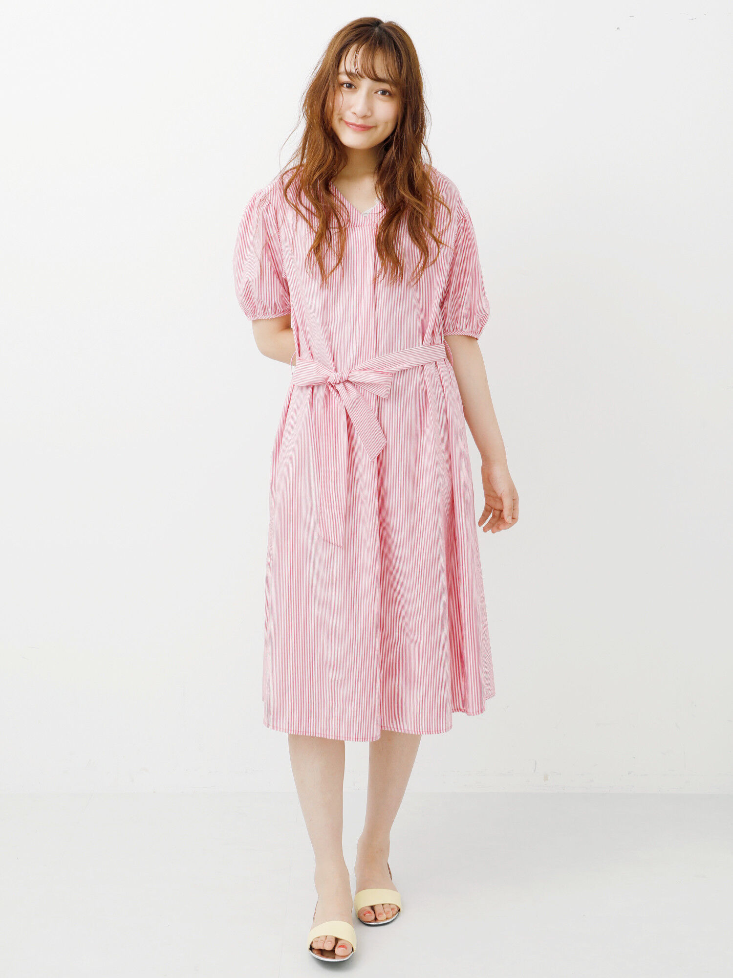 ・カラーストライプワンピース