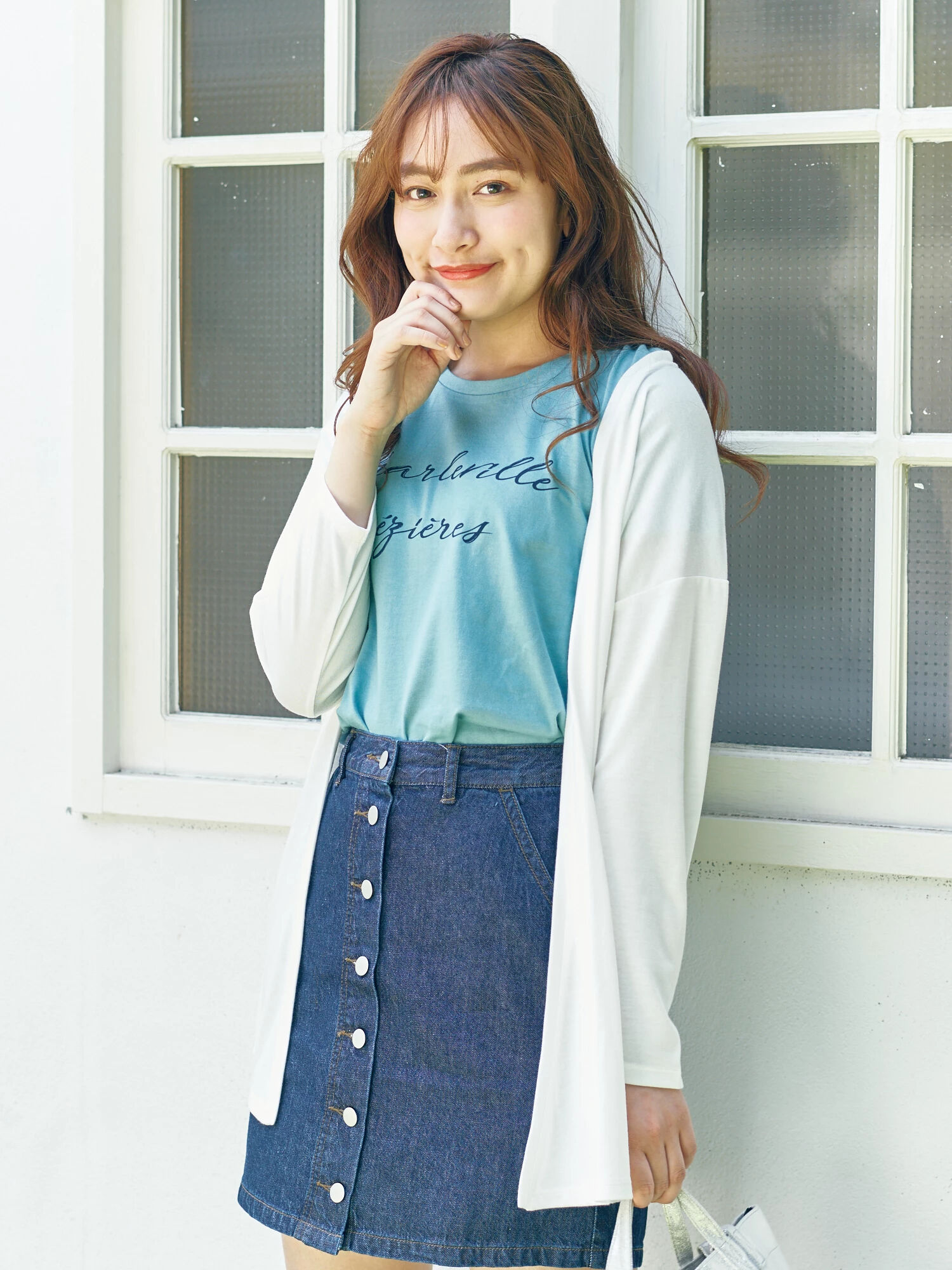 ・ドロップショルダーカーディガン