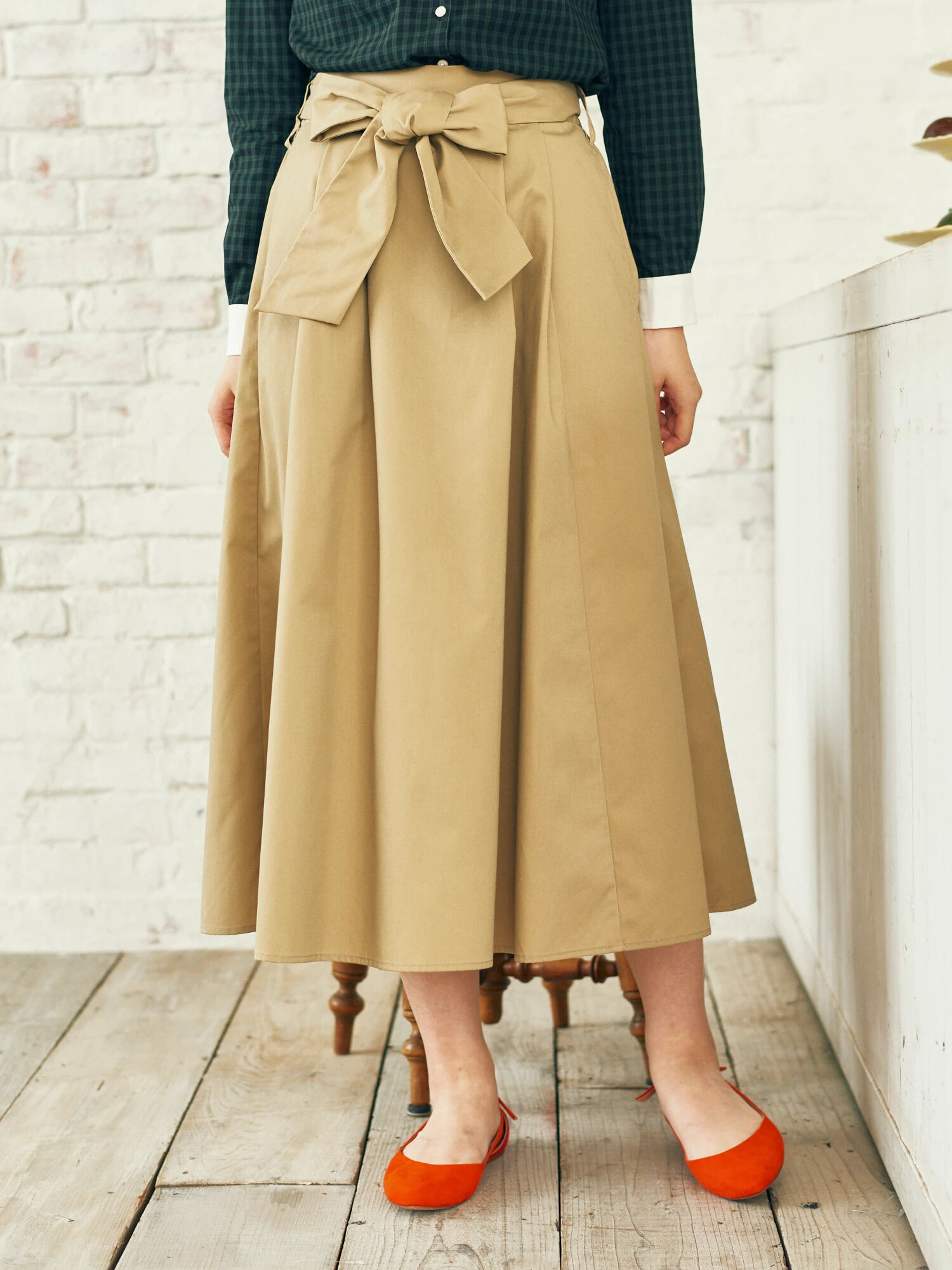 ＜ＷＥＢ限定大きな・小さなサイズ＞スキスカロングスカート