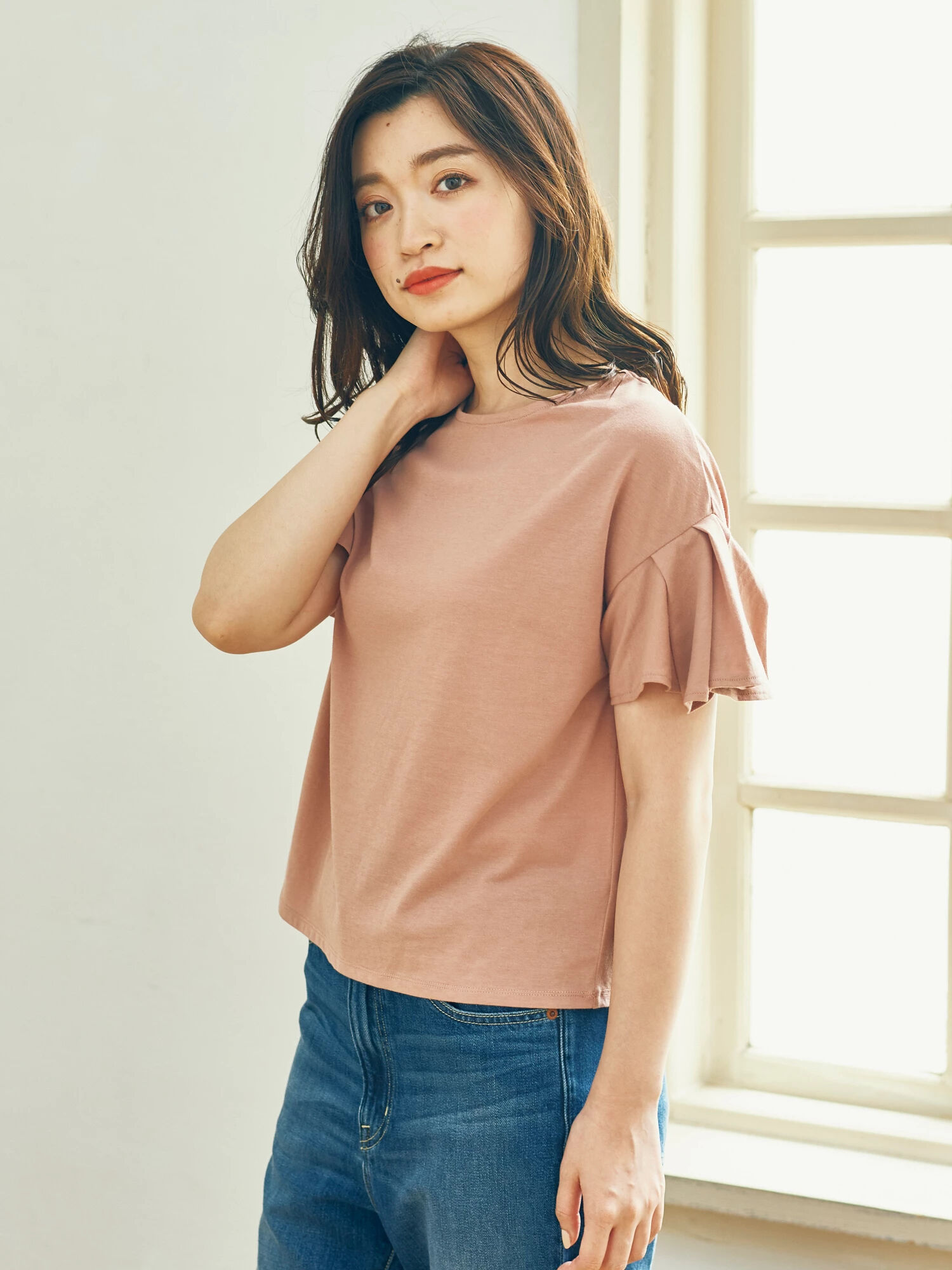 ・2way袖コンフレアカットソー