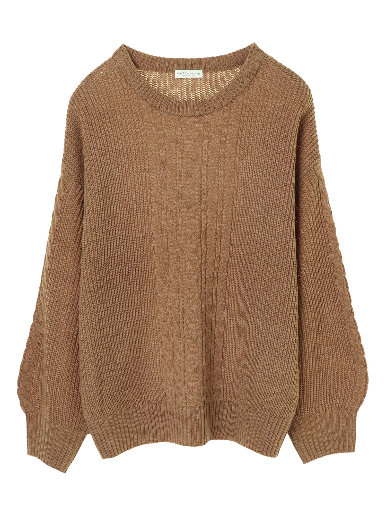 ボリュームケーブルニット