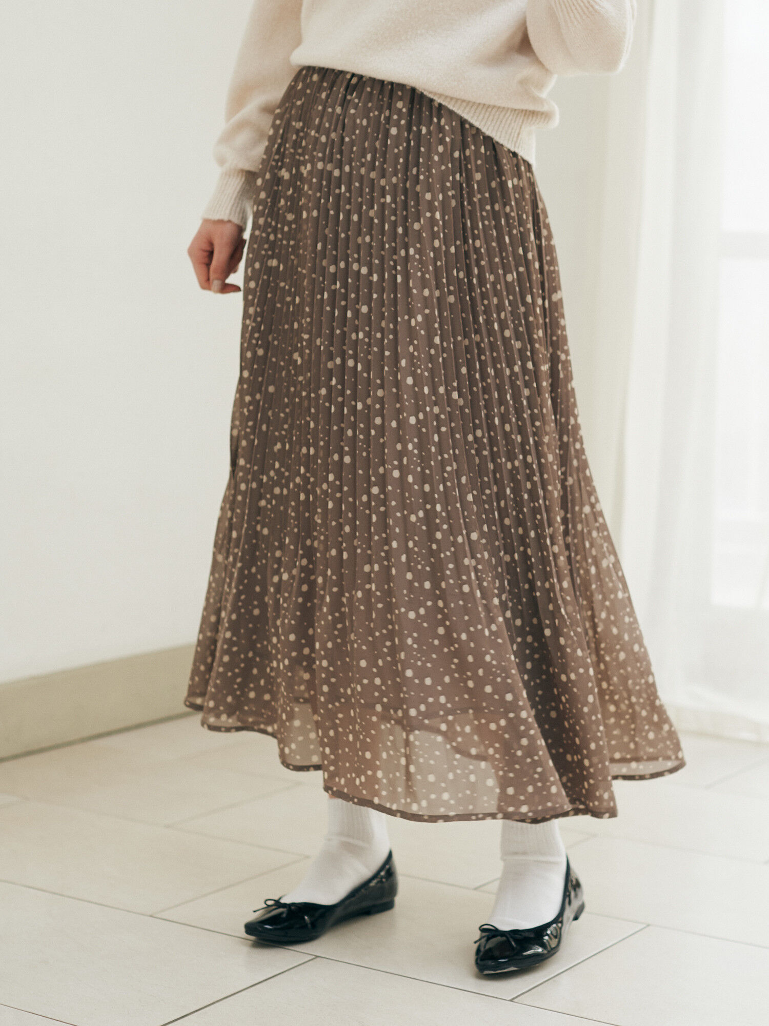 ふんわり消しプリーツスカート