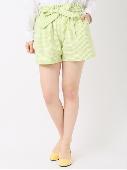 ＜WEB限定大きな・小さなサイズ＞ギンガムチェックキュロットパンツ