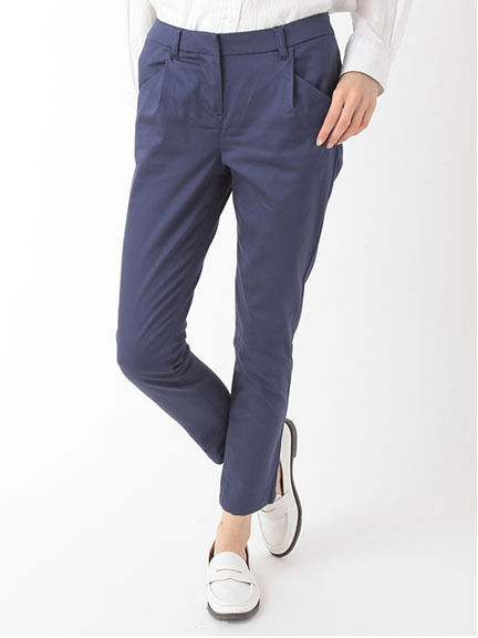 綿ストレッチクロップドパンツ