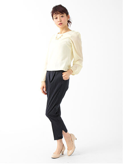 【SET ITEM】フラワーネックレスSETプルオーバー