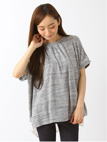 ＜WEB限定大きな・小さなサイズ＞シフォン切り替えチュニック