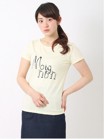 ＜WEB限定大きな・小さなサイズ＞MIGNONロゴプリントTシャツ