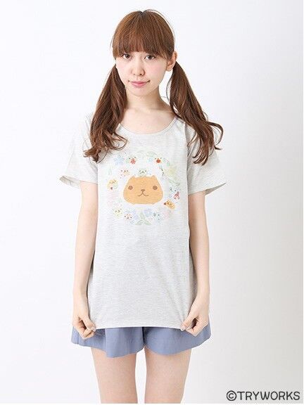 カピバラさん×earth Tシャツ