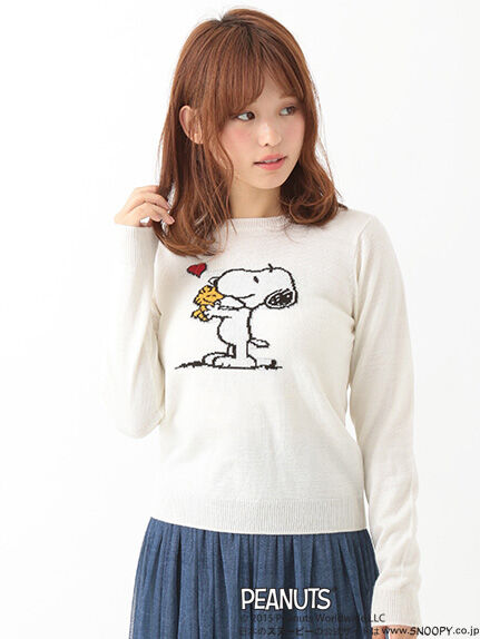 Snoopy/earthニットプルオーバー
