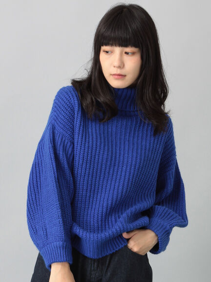 E hyphen world gallery MANIA バルーンスリーブタートルプルオーバー